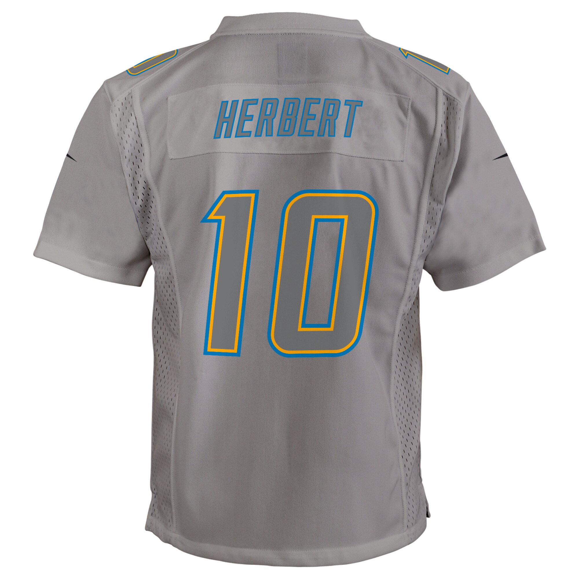 Los Angeles Chargers Justin Herbert Gray Atmosphere Game NFL Jersey Youth