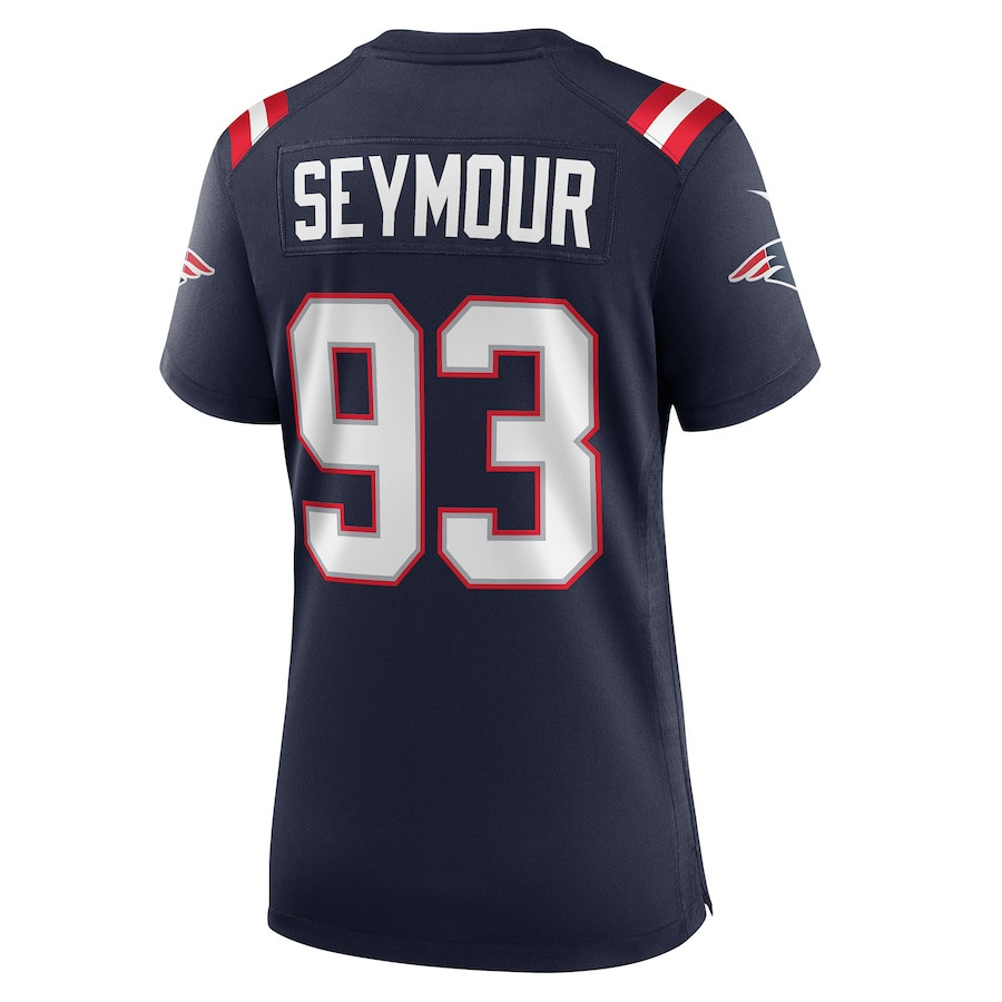 Richard Seymour ?93 New England Patriots Retired Game Navy NFL Jersey Women's
