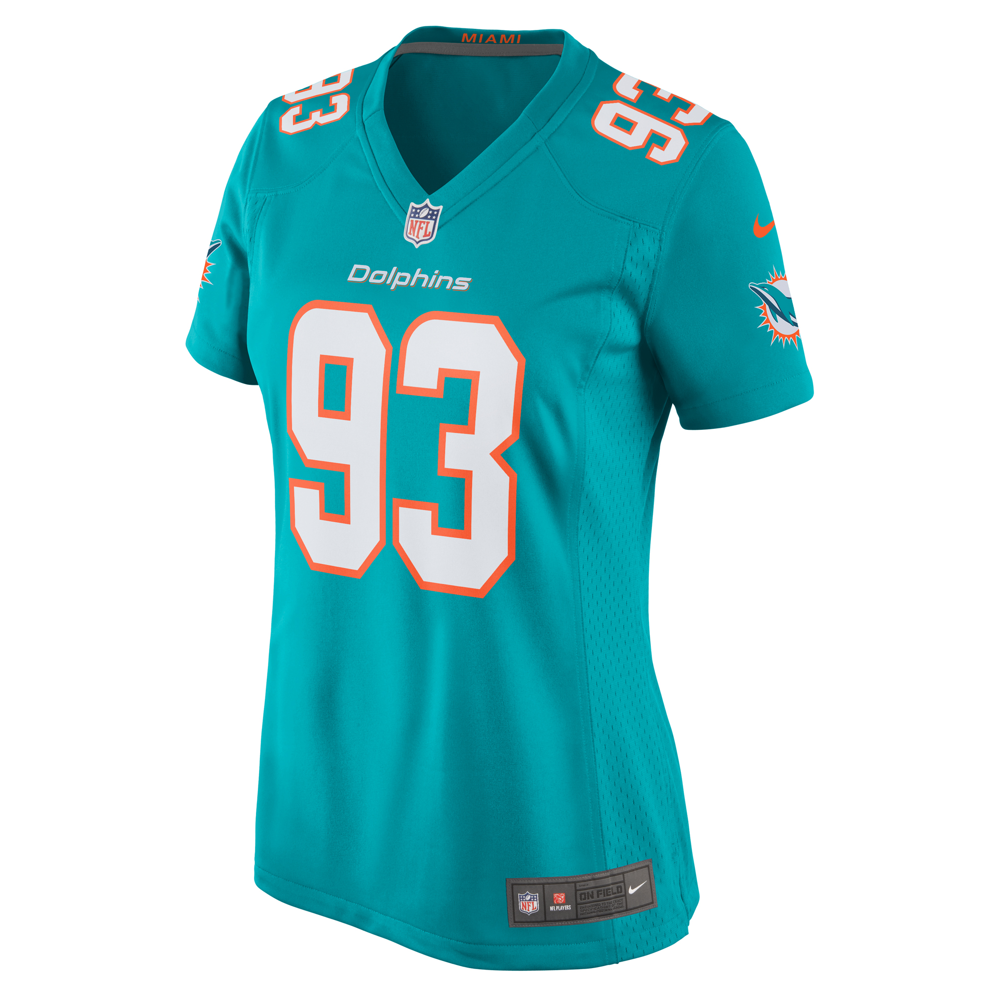 Miami Dolphins Trey Flowers Aqua Game Player NFL Jersey Women's