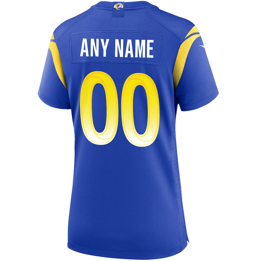 Los Angeles Rams Custom Game Royal NFL Jersey Women's