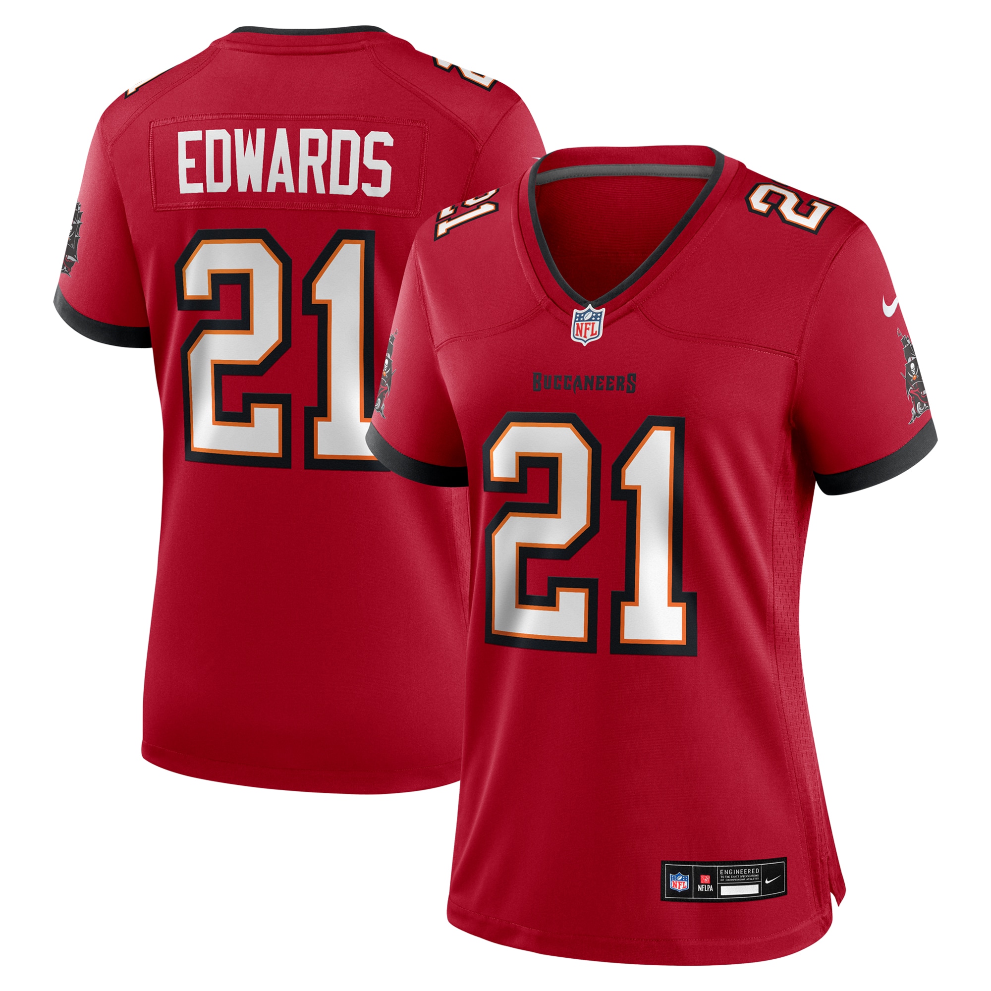 Tampa Bay Buccaneers Mike Edwards Red Game NFL Jersey Women's