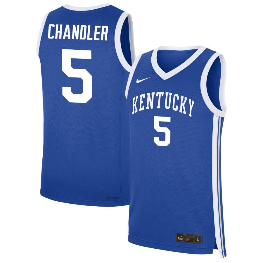 Collin Chandler 5 Kentucky Wildcats NIL Royal NCAA Jersey Men's
