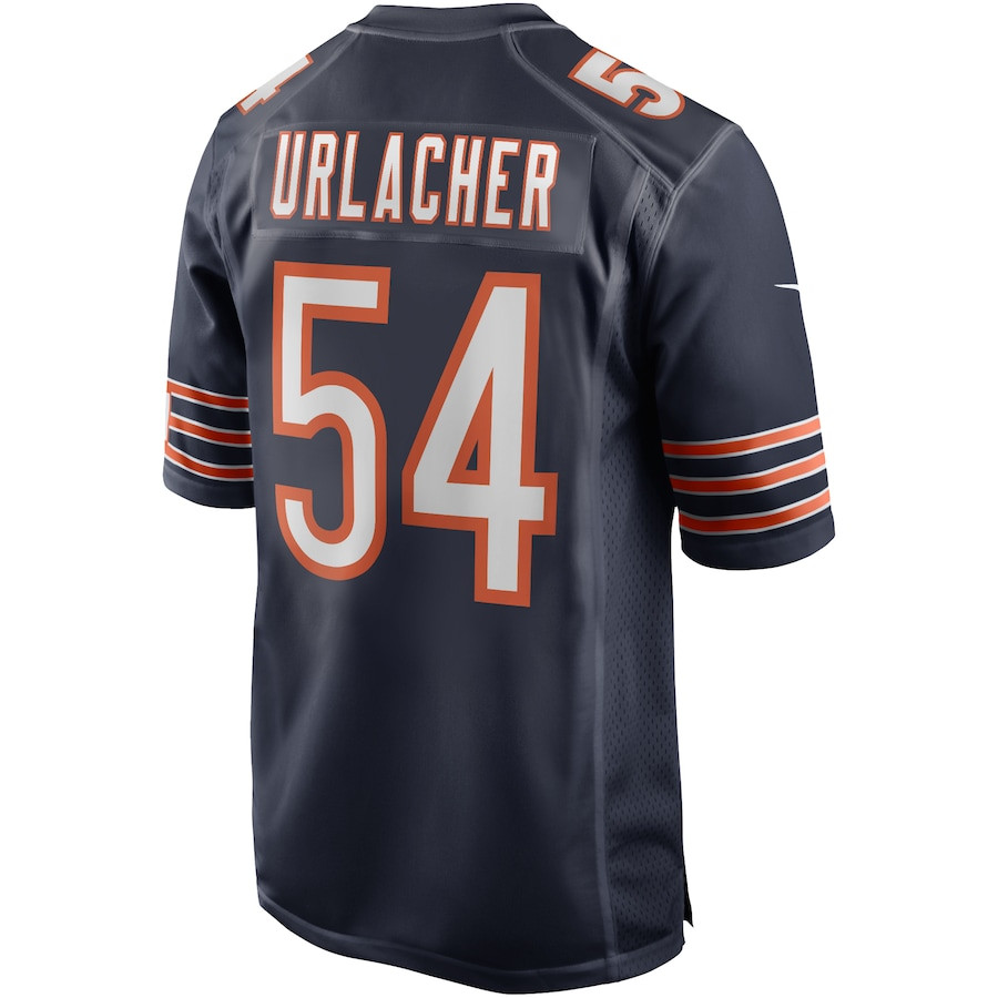 Brian Urlacher 54 Chicago Bears Game Retired Navy NFL Jersey Men's
