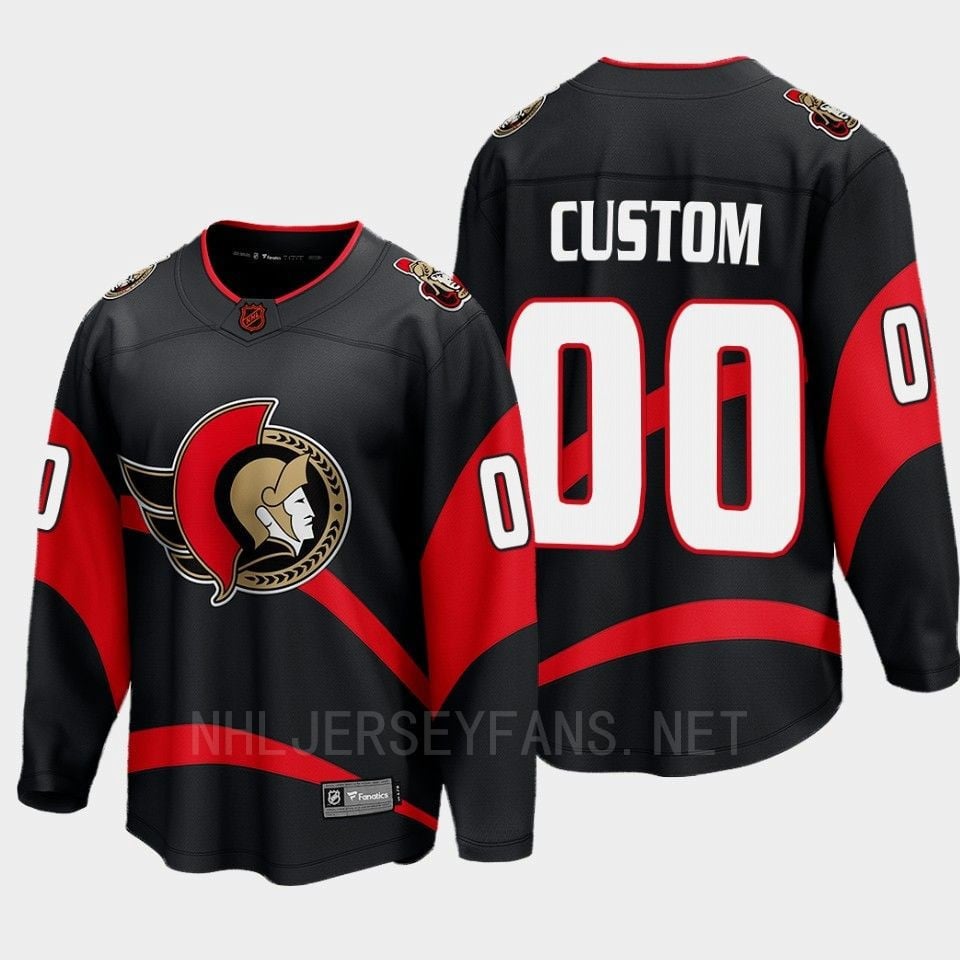Ottawa Senators 2022 Custom 00 Special Edition 2.0 Black Breakaway Player NHL Jersey Men's
