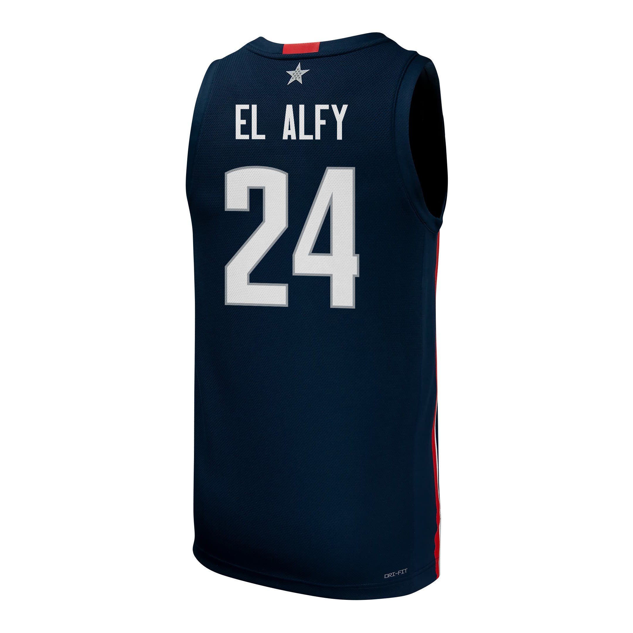 Jana El Alfy 24 UConn Huskies 2024 Navy Unisex NCAA Jersey Unisex