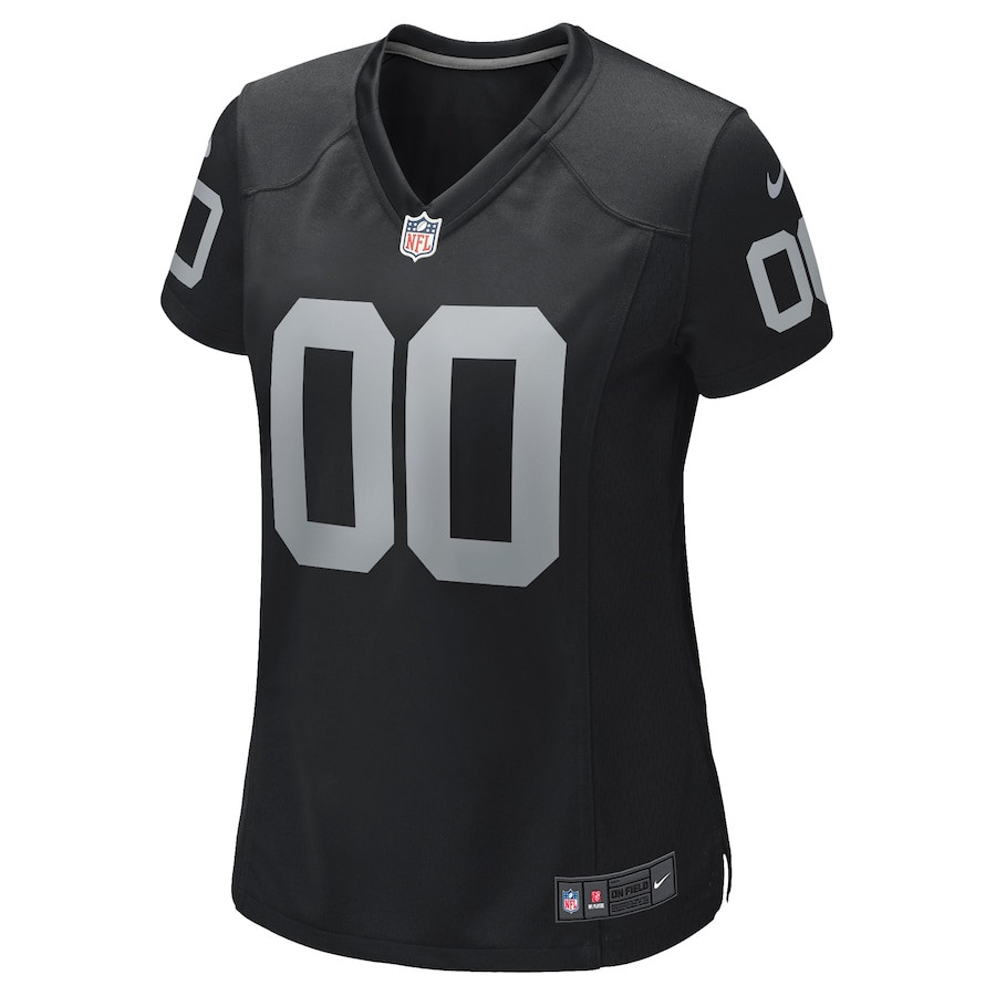 Jim Otto 00 Las Vegas Raiders Game Retired Player Black NFL Jersey Women's