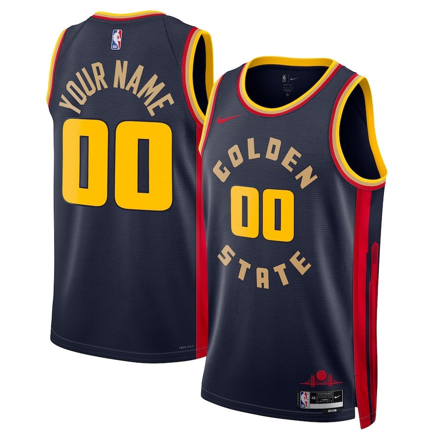 Golden State Warriors Unisex 2024/25 Custom Swingman City Edition Navy NBA Jersey Unisex