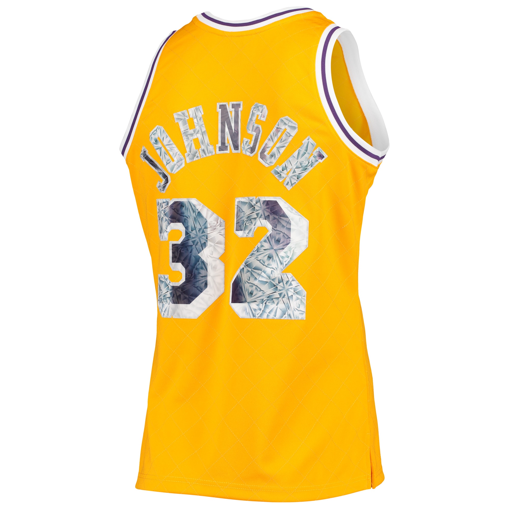 Mitchell Ness Magic Johnson Gold Los Angeles Lakers 1984/85 Hardwood Classics 75th Anniversary Diamond Swingman NBA Jersey Men's