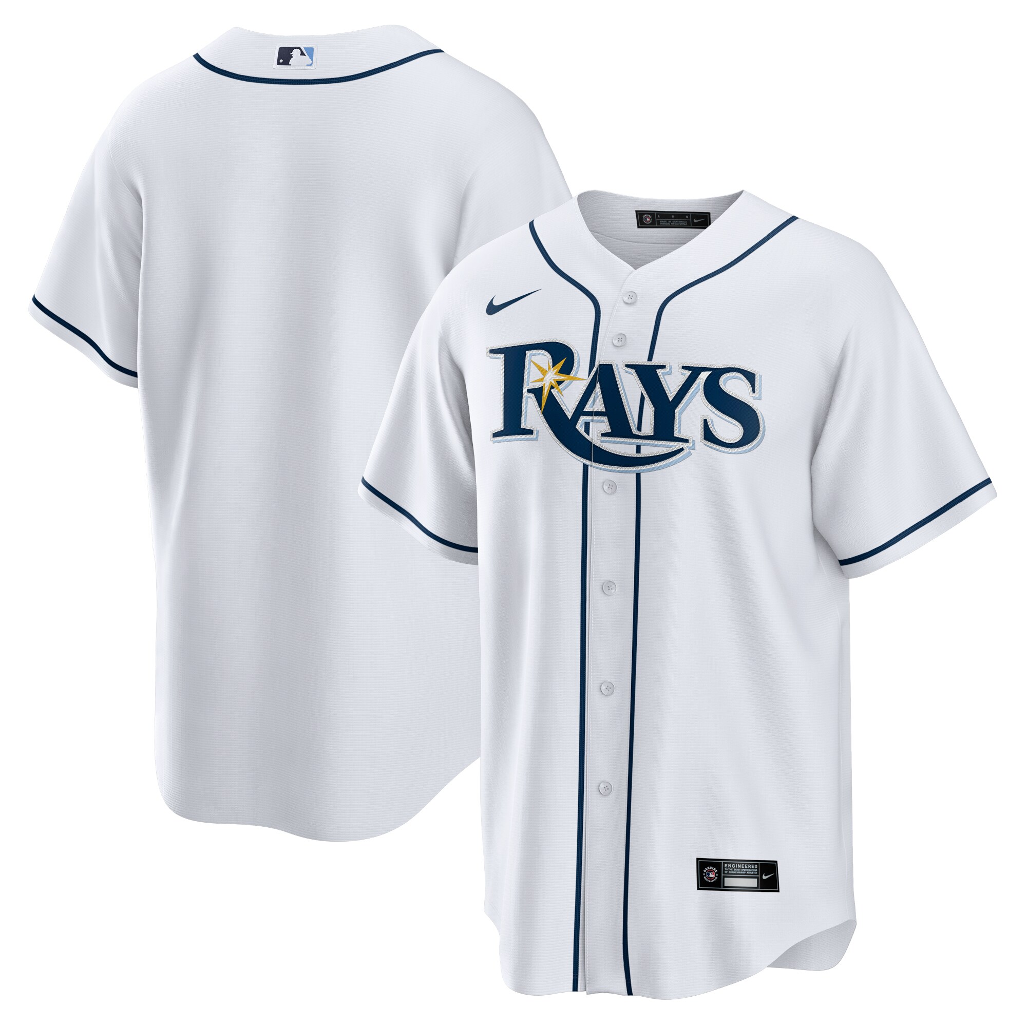 Tampa Bay Rays White Home Team MLB Jersey Men's