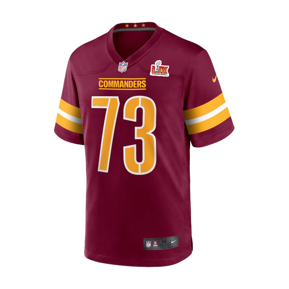 Trent Scott #73 Washington Commanders Super Bowl LIX Burgundy NFL Jersey Men's