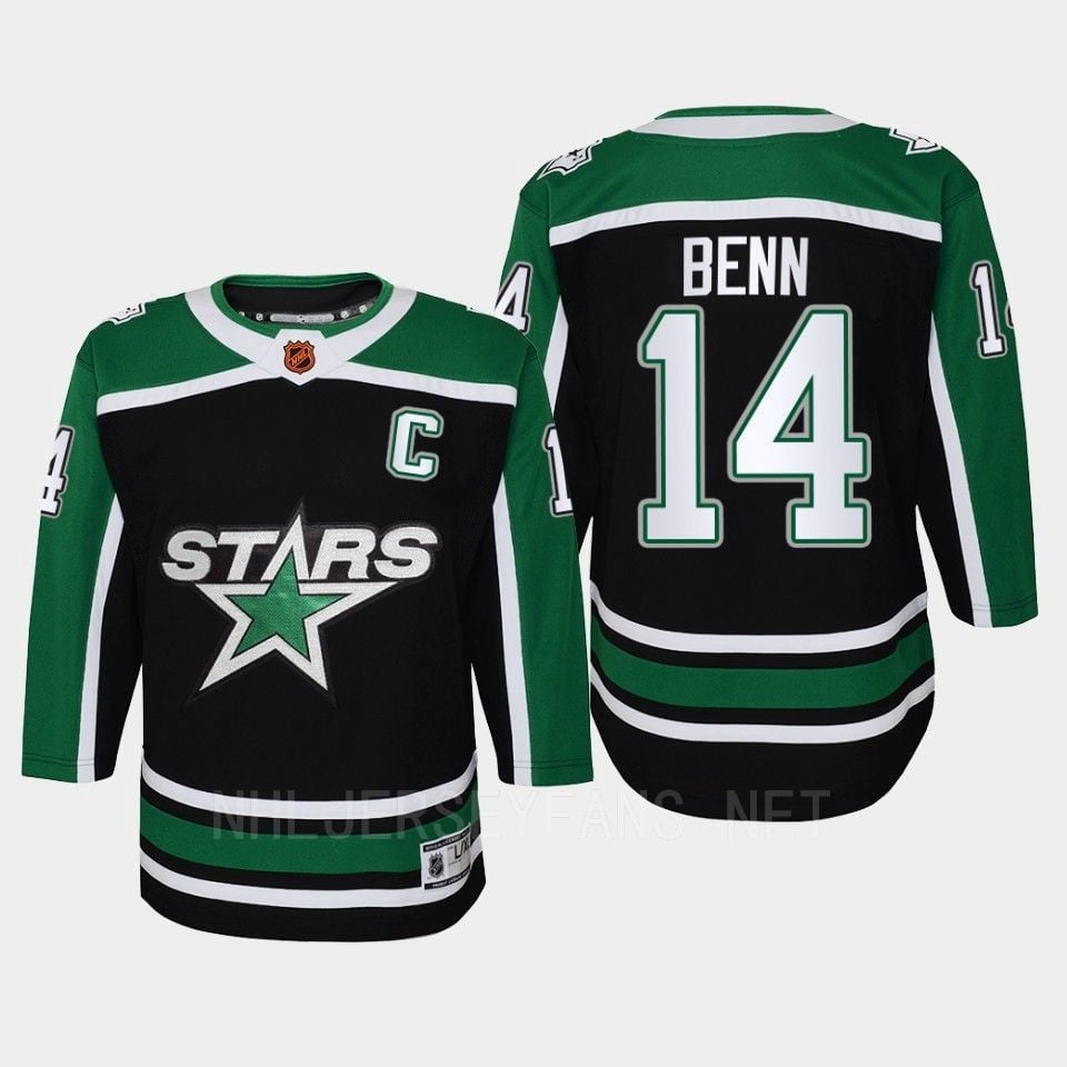 Jamie Benn 14 Dallas Stars 2022 Special Edition 2.0 Retro Black NHL Jersey Youth
