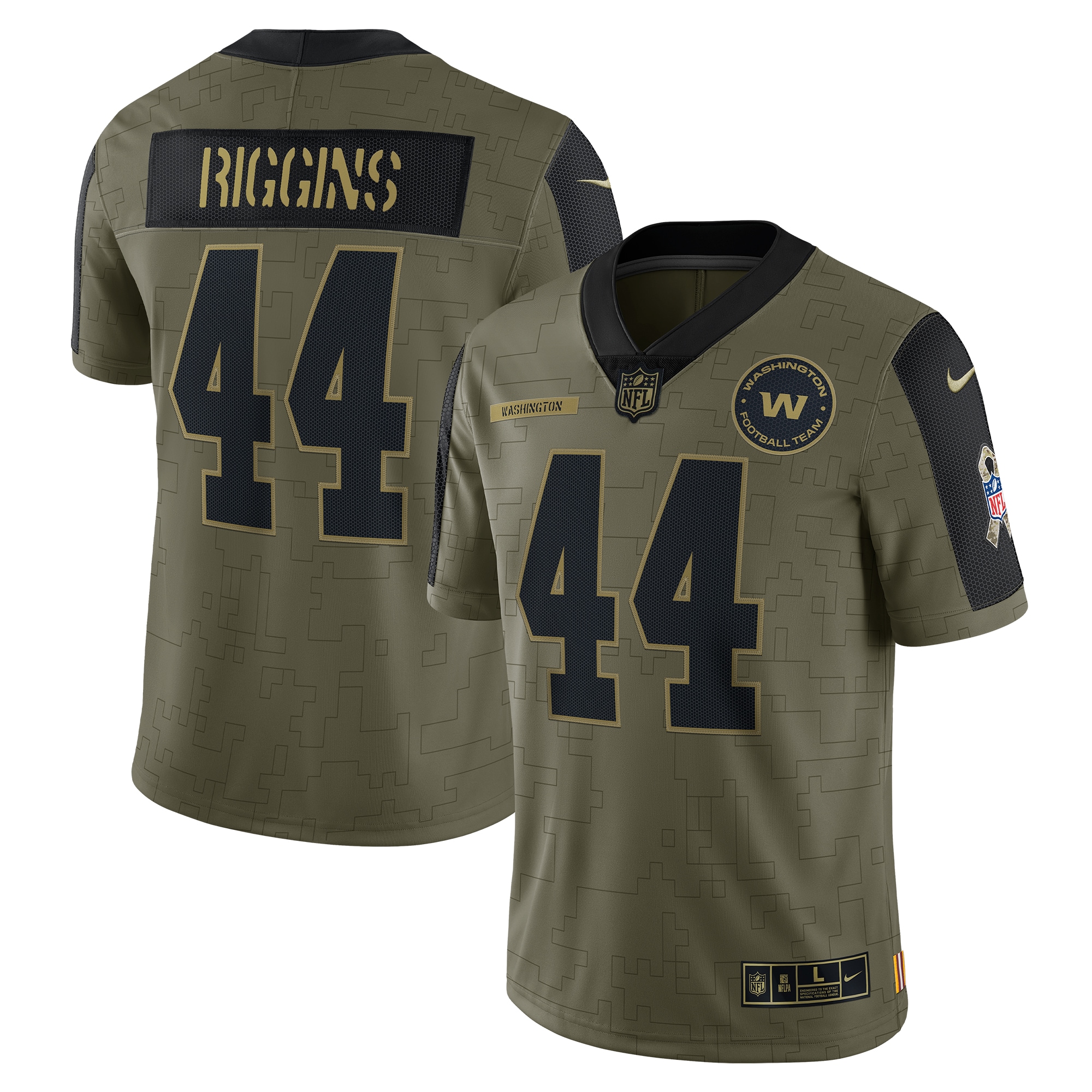 John Riggins Washington Football Team Nike 2021 Salute To Service Retired Player Limited Jersey - Olive