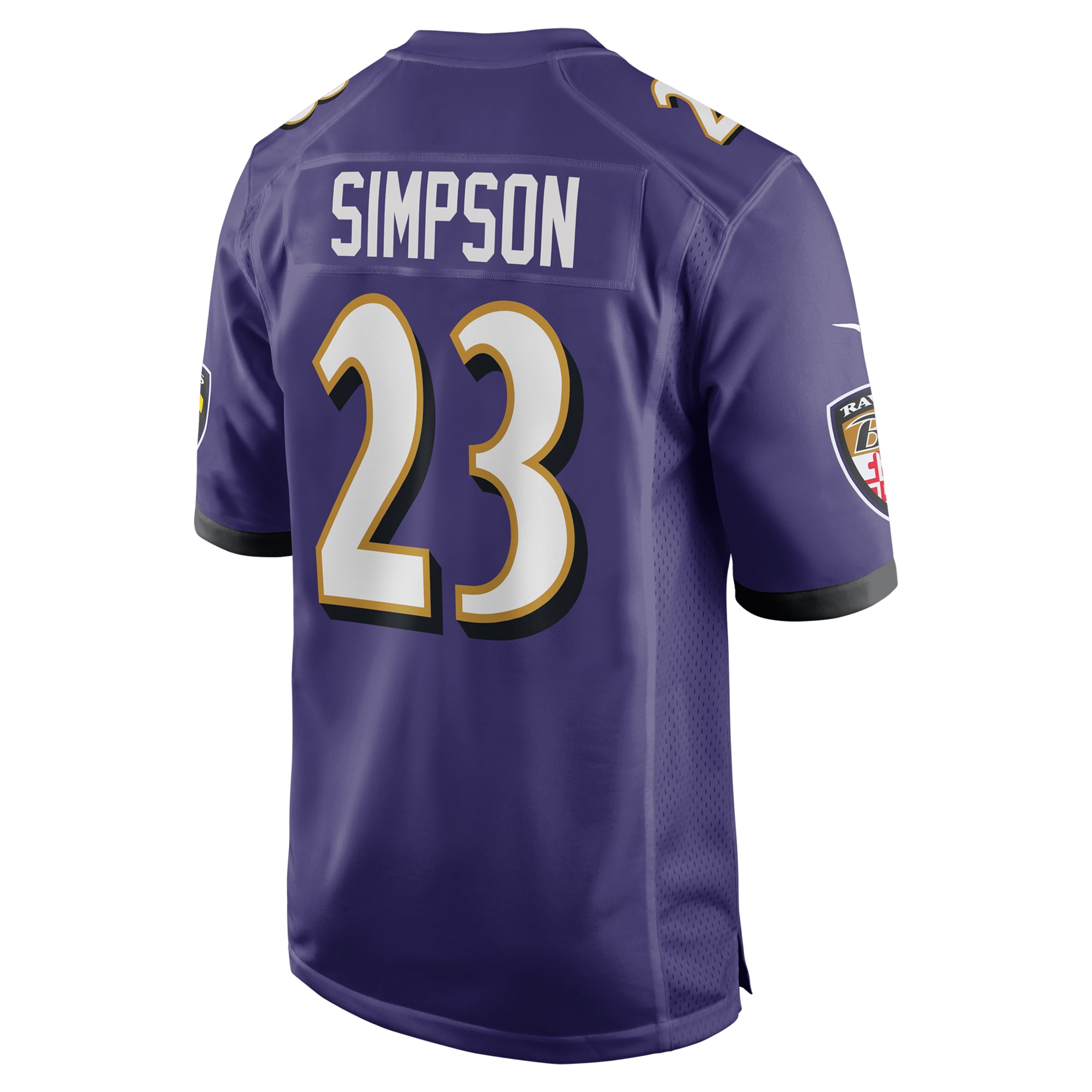 Baltimore Ravens Trenton Simpson Purple Team Game NFL Jersey Men's