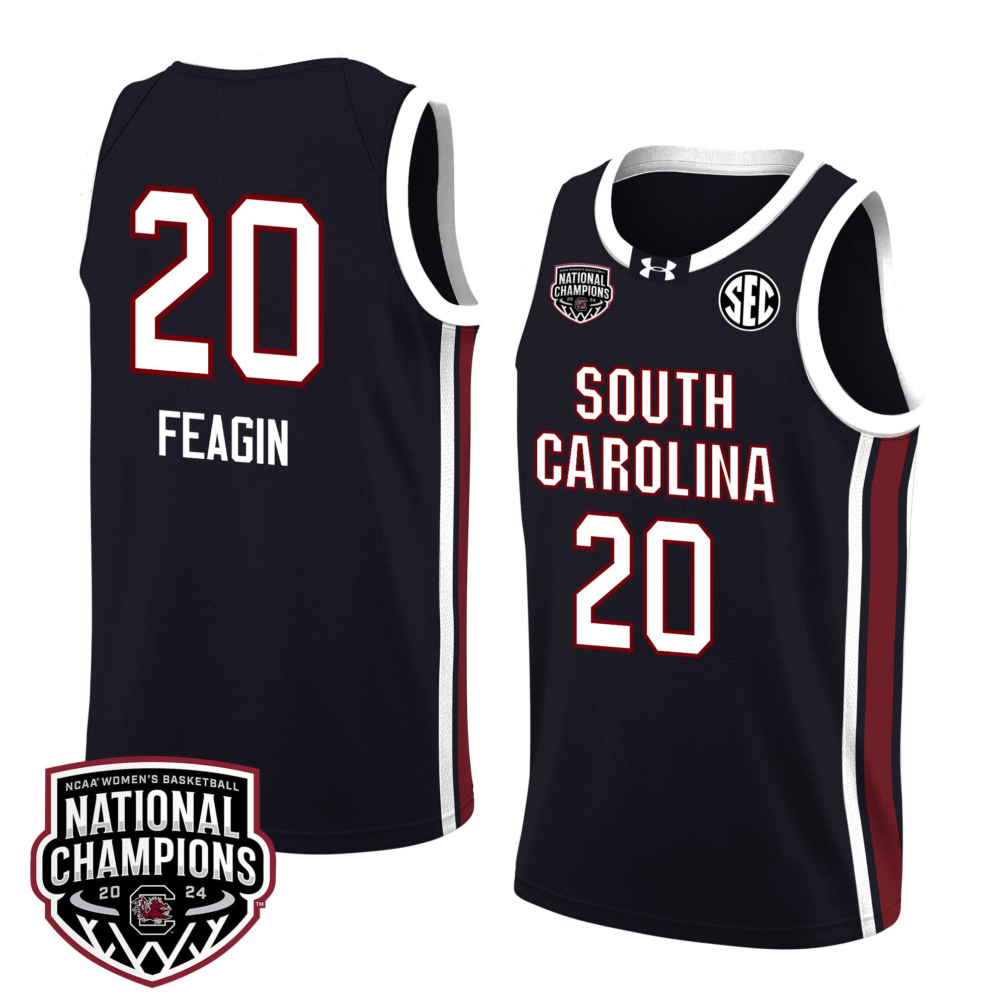 Sania Feagin 20 South Carolina 2024 National Champions Patch Unisex NCAA Jersey Unisex