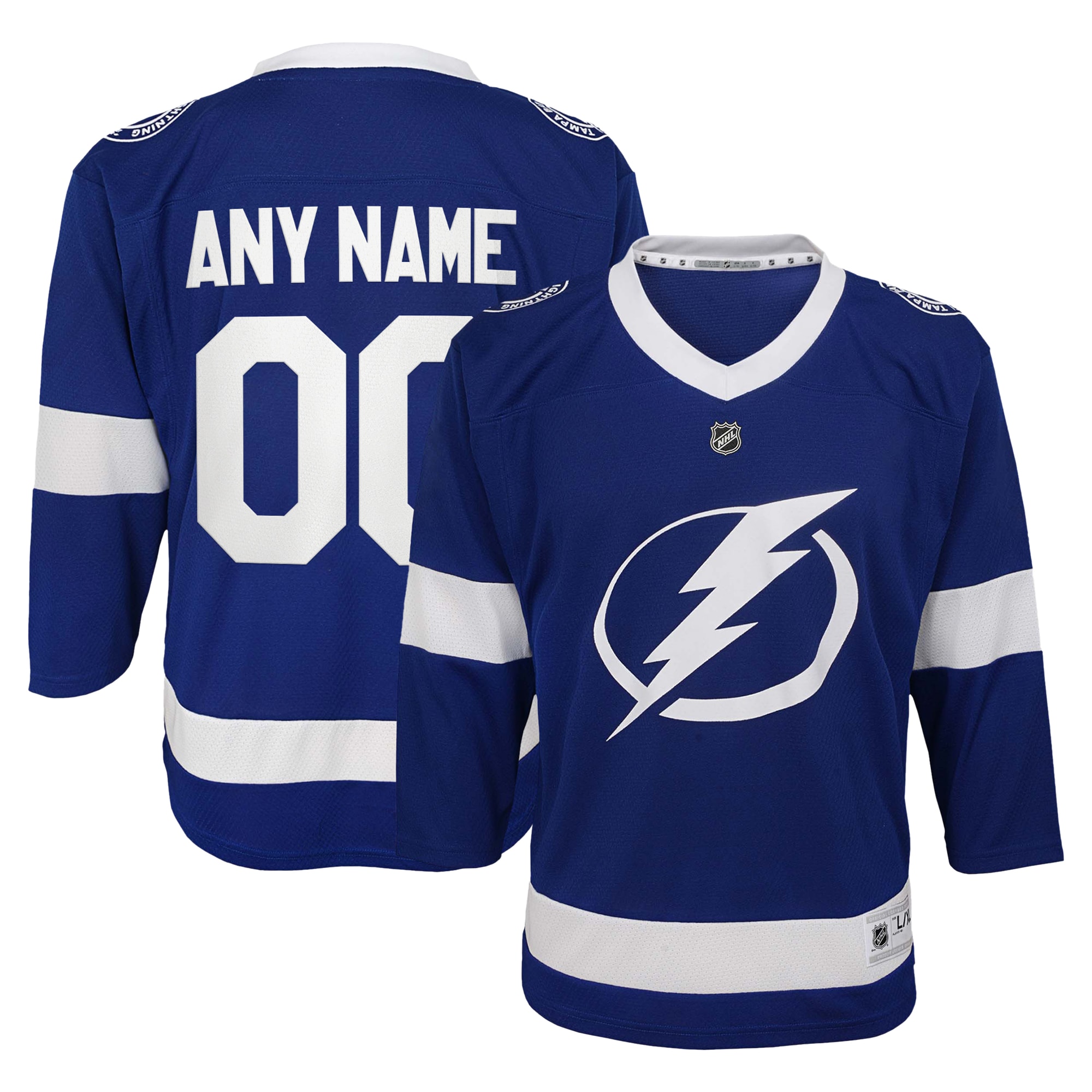 Tampa Bay Lightning Blue Custom NHL Jersey Youth
