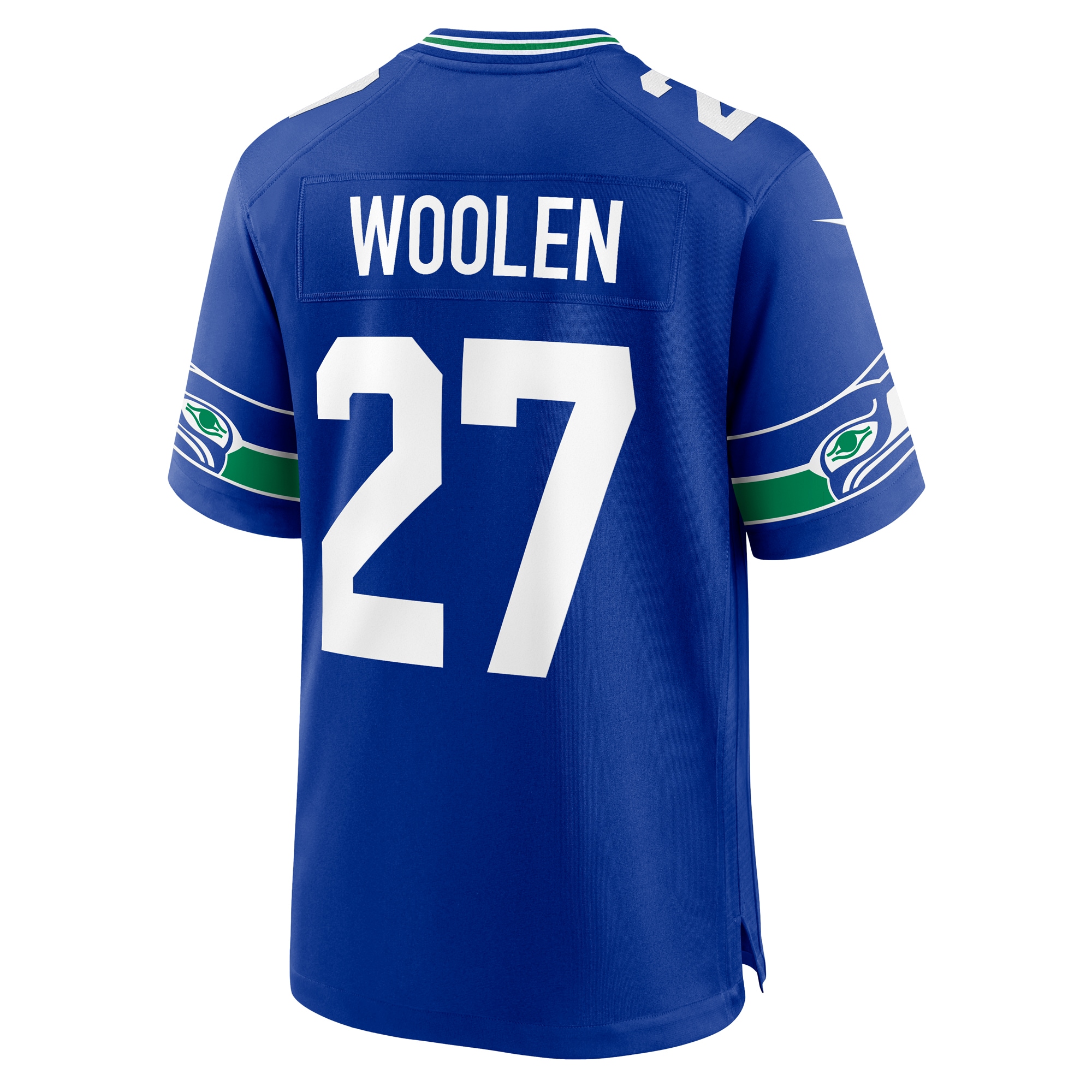 Seattle Seahawks Tariq Woolen Royal Throwback Player Game NFL Jersey Men's