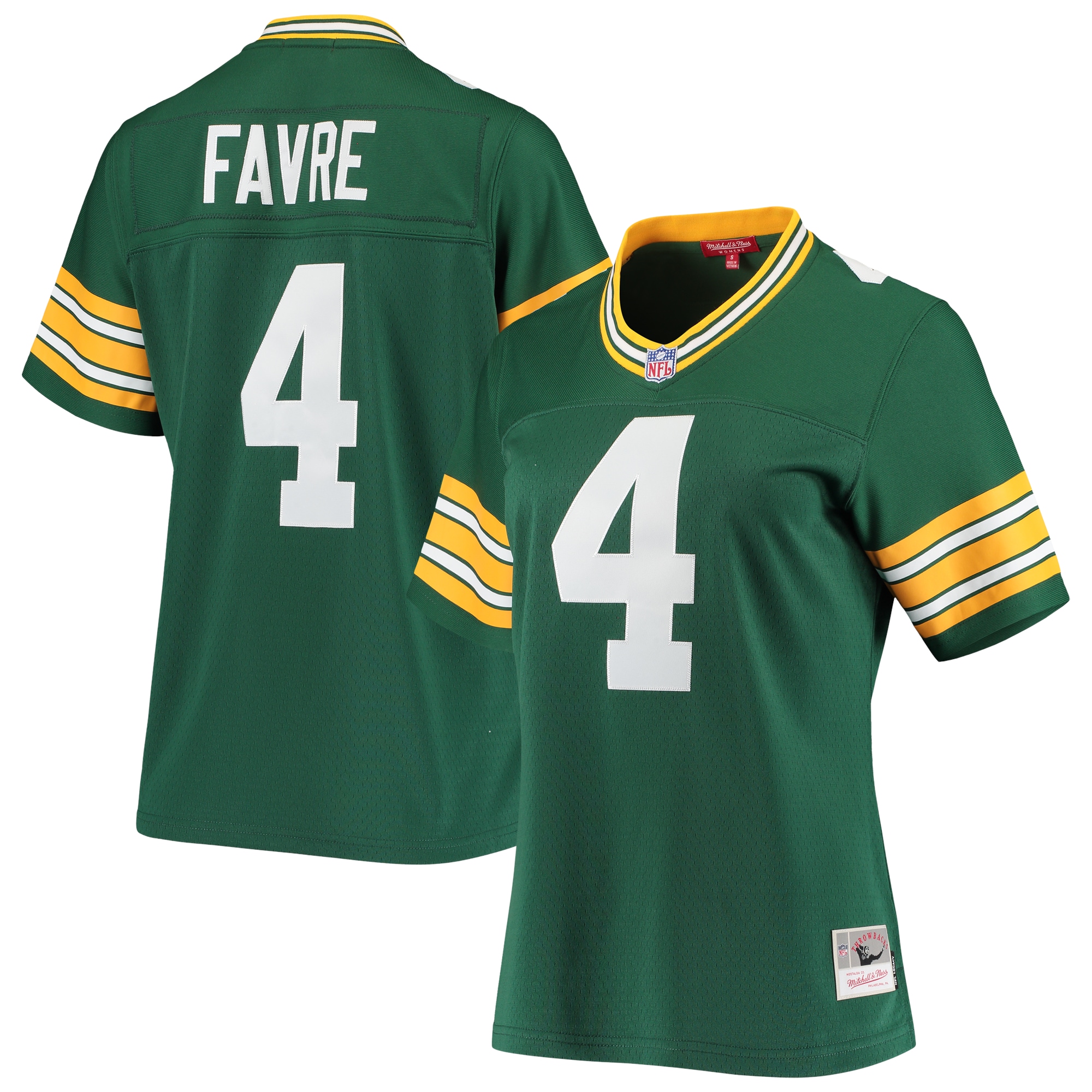 Green Bay Packers Brett Favre Mitchell Ness Green 1996 Legacy Player NFL Jersey Women's