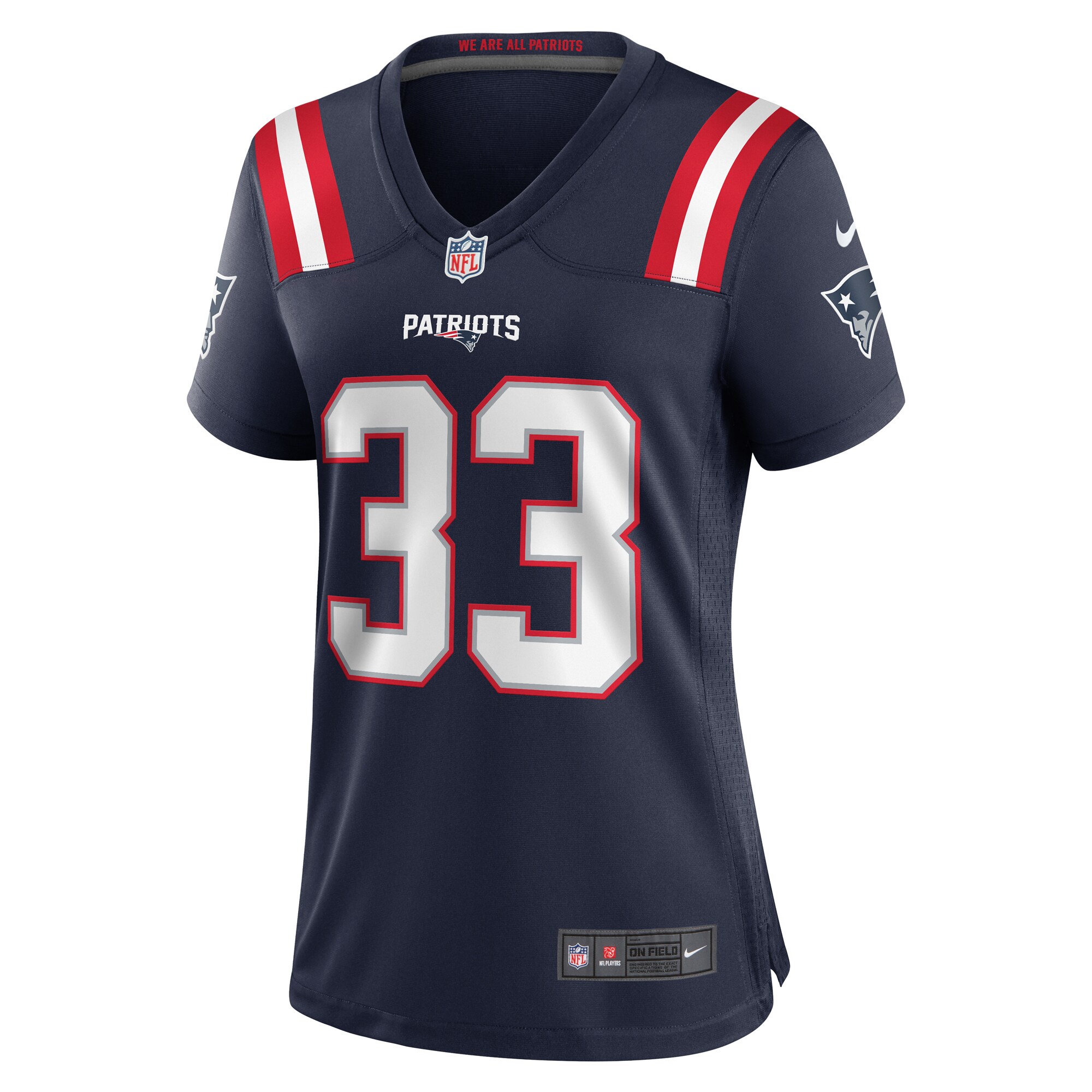New England Patriots Anfernee Jennings Navy Team Game NFL Jersey Women's