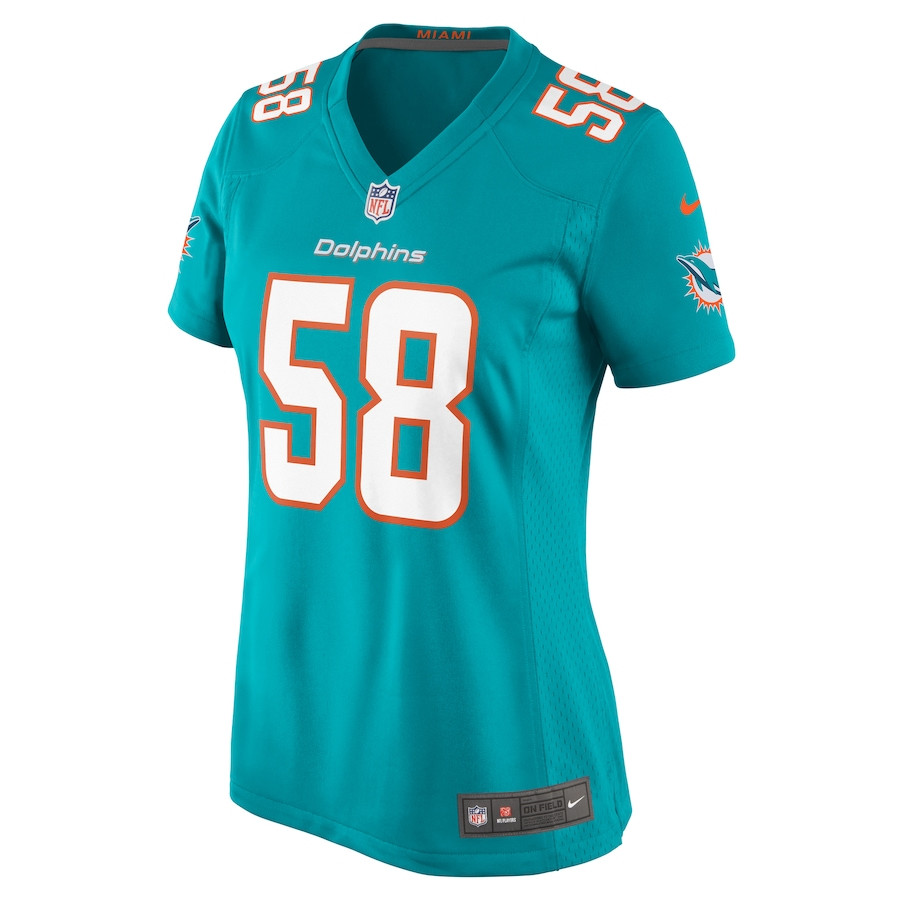 Shaquil Barrett 58 Miami Dolphins Game Aqua NFL Jersey Women's