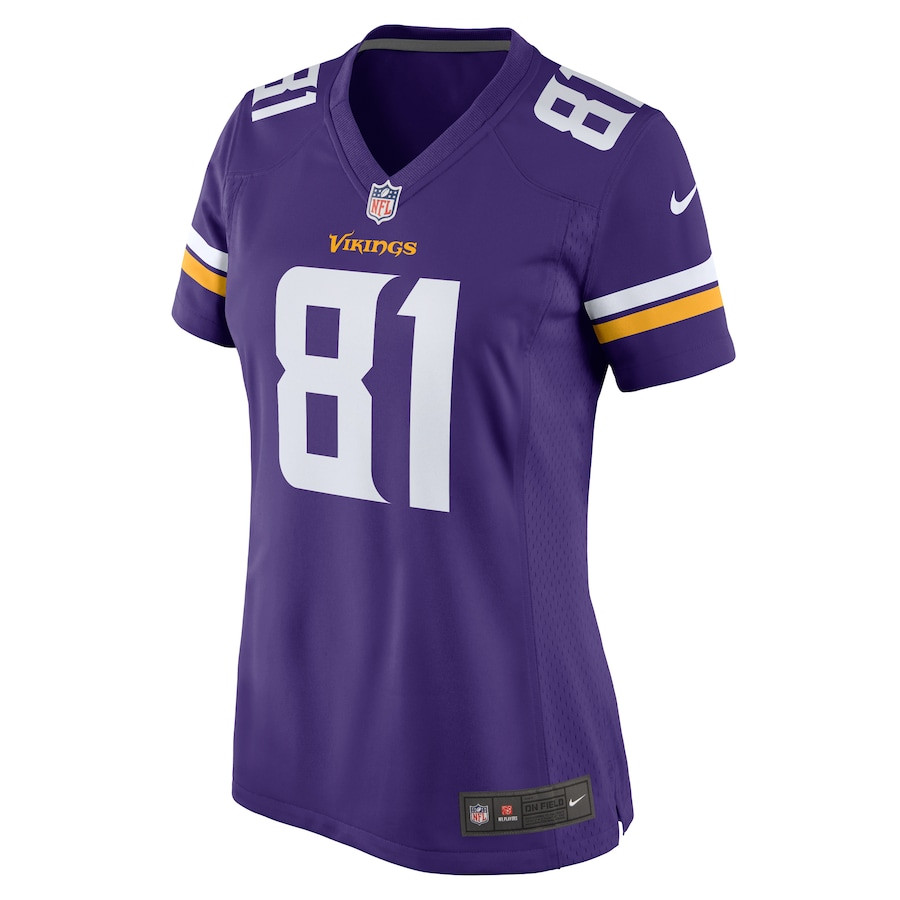 Bisi Johnson 81 Minnesota Vikings Game Purple NFL Jersey Women's