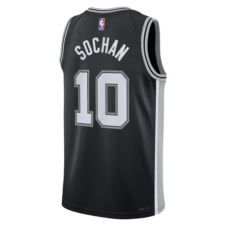 Jeremy Sochan 10 San Antonio Spurs Unisex Swingman Icon Edition Black NBA Jersey Unisex