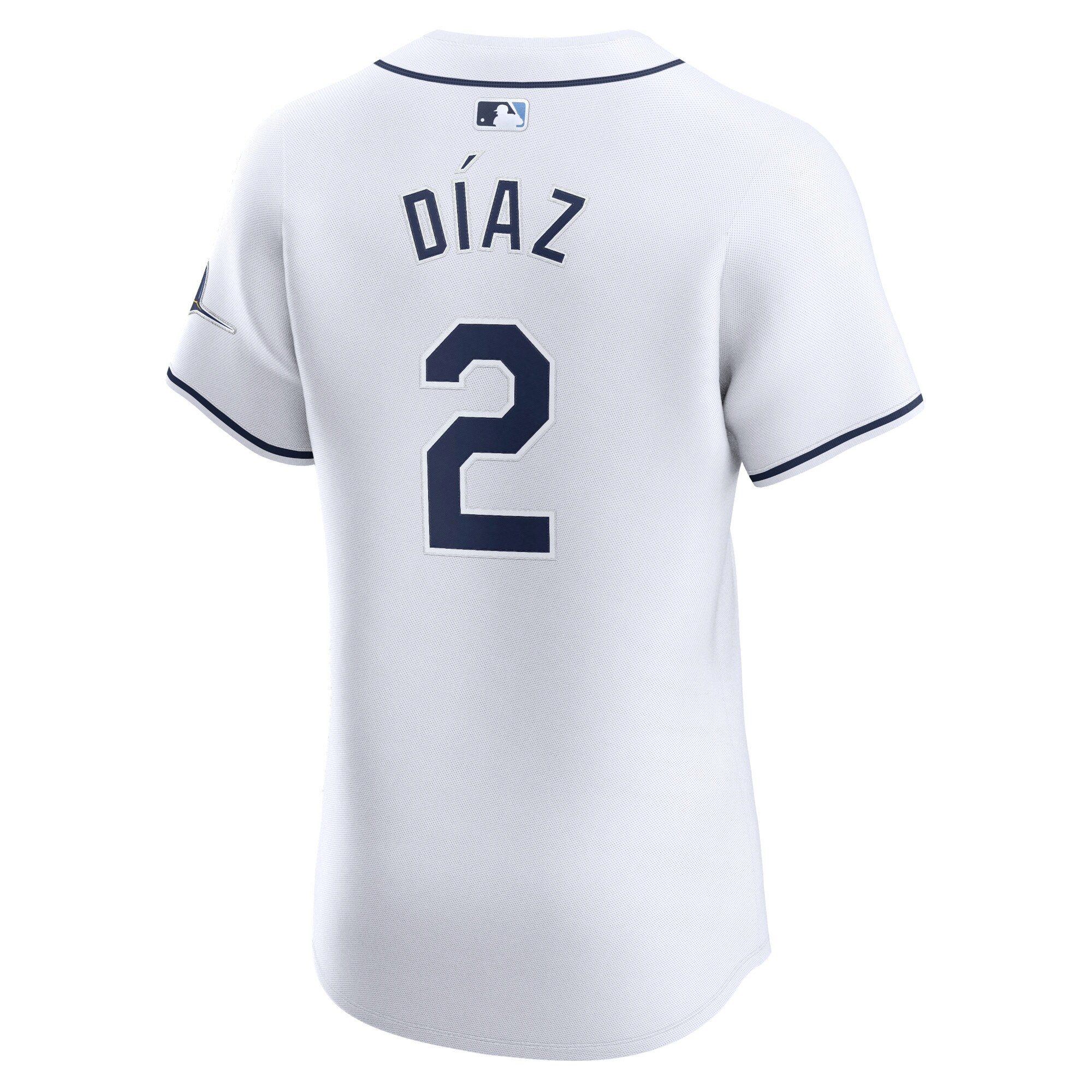 Tampa Bay Rays Yandy Diaz White Home Elite Player MLB Jersey Men's