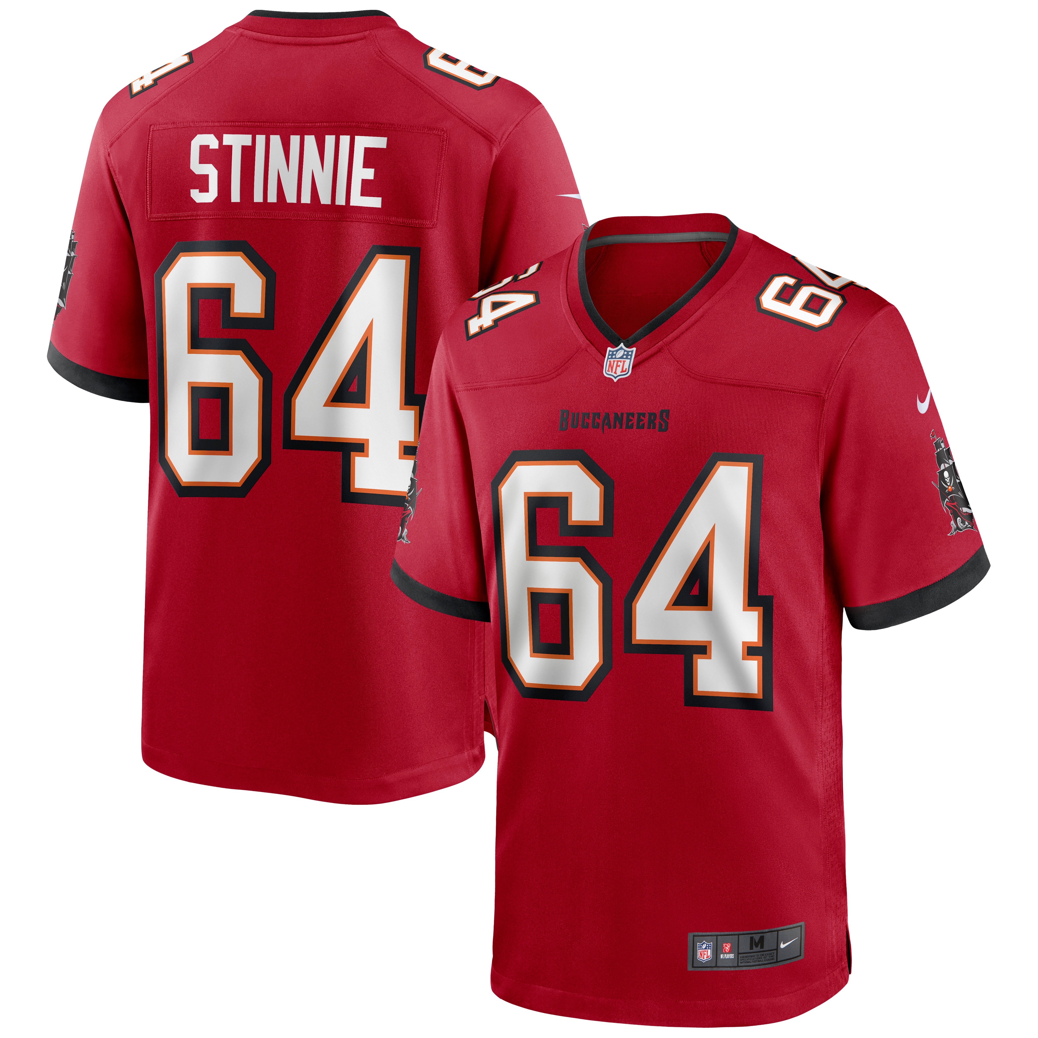 Tampa Bay Buccaneers Aaron Stinnie Red Game NFL Jersey Men's
