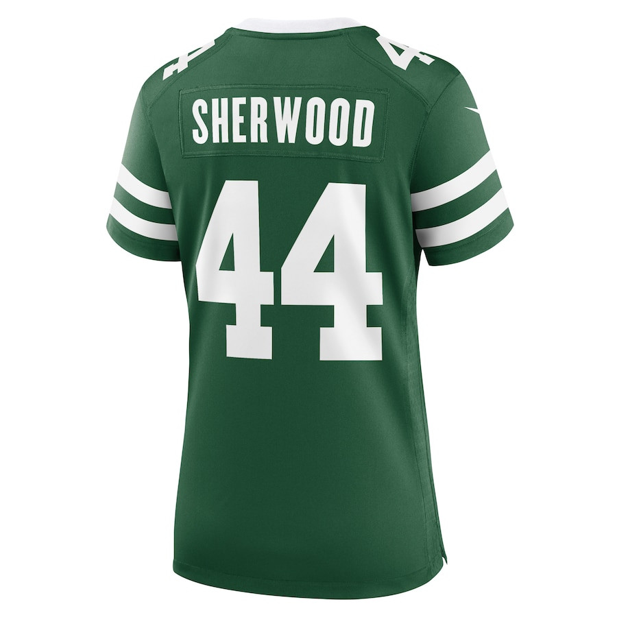 Jamien Sherwood 44 New York Jets Team Game Legacy Green NFL Jersey Women's