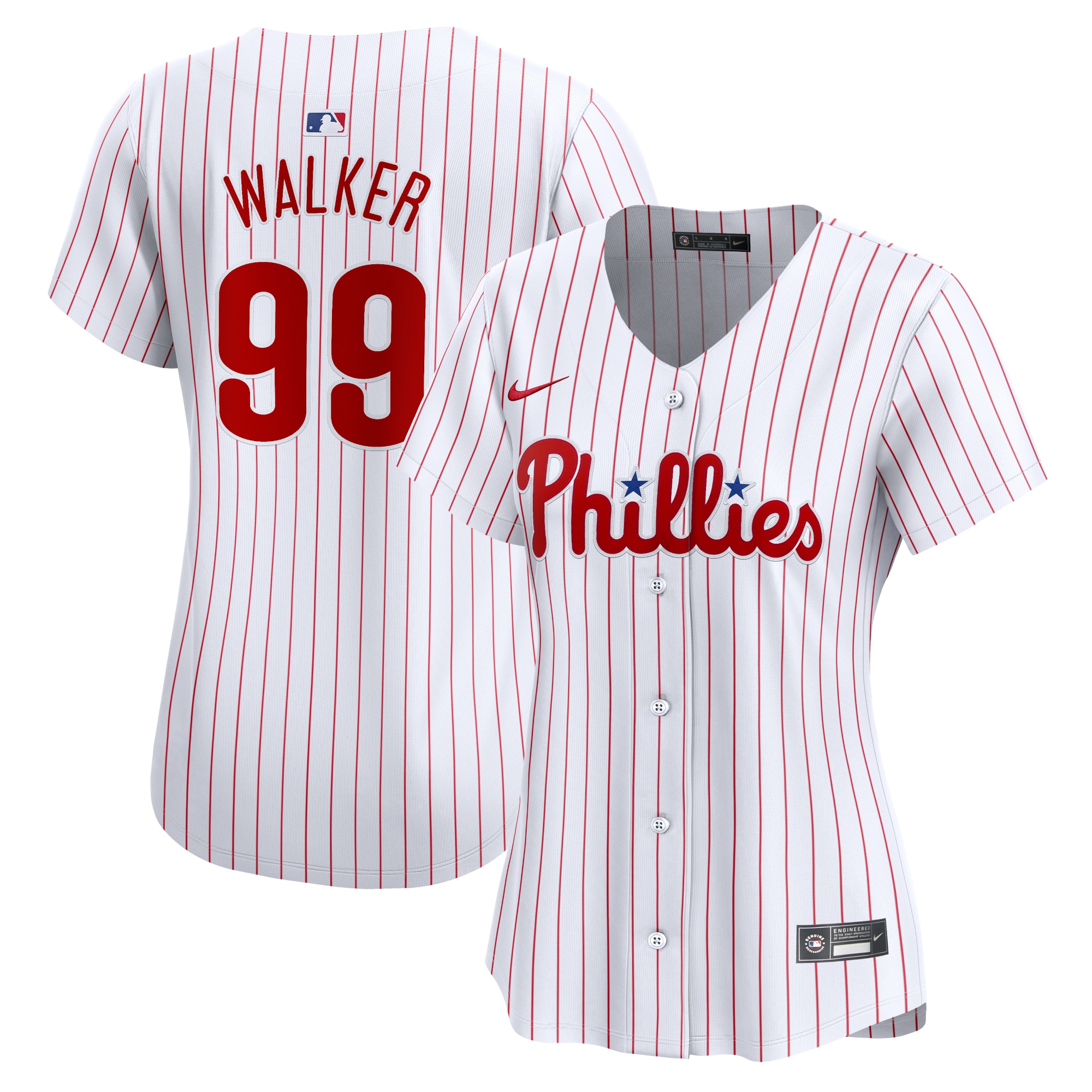Philadelphia Phillies Taijuan Walker White Home Limited Player MLB Jersey Women's