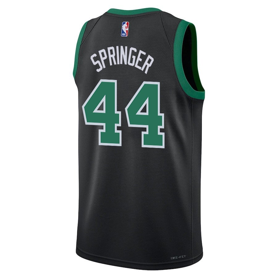 Jaden Springer 44 Boston Celtics 2024 FINALS CHAMPIONS Swingman Statement Edition Black NBA Jersey Men's