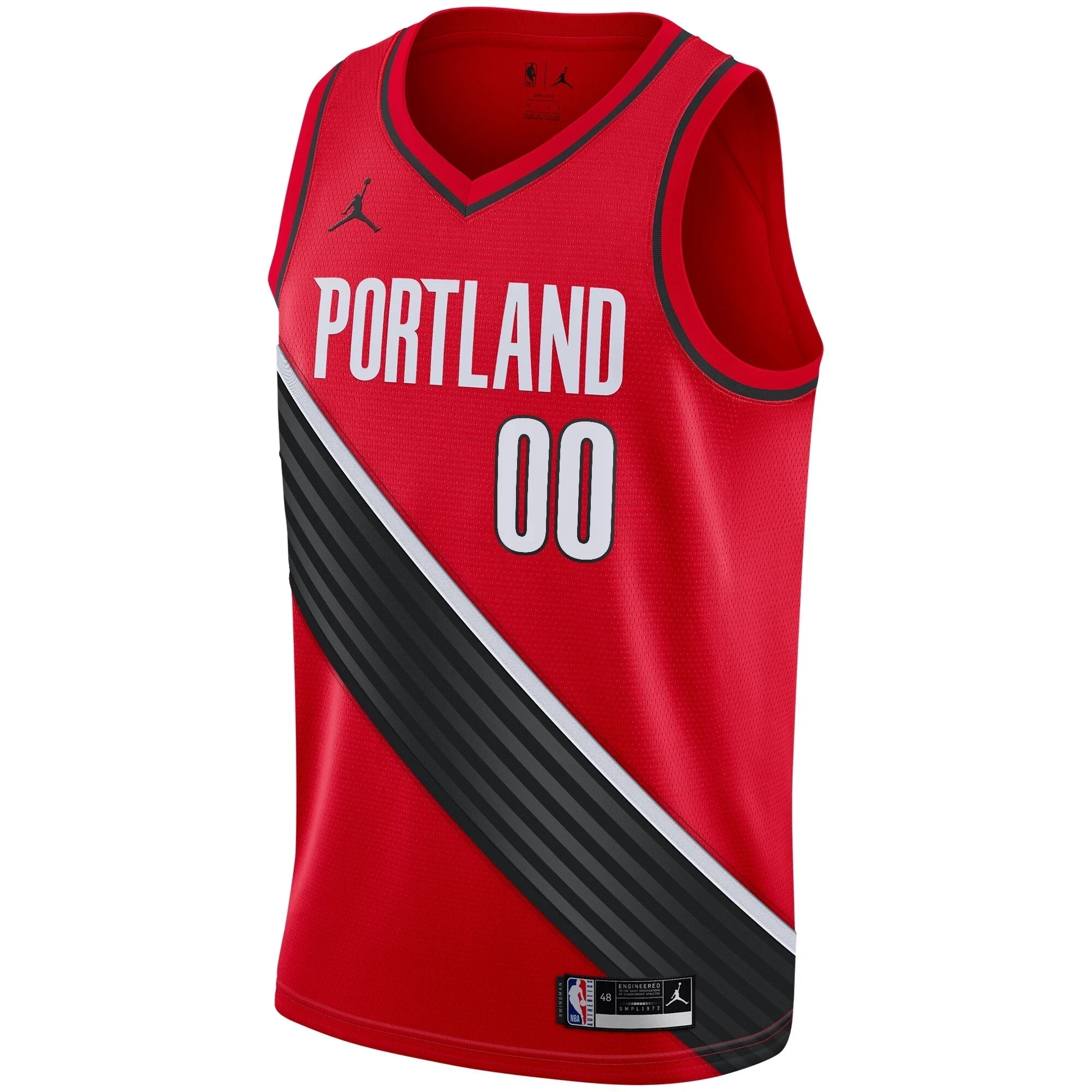 Portland Trail Blazers Swingman Custom Statement Edition Red NBA Jersey Men's