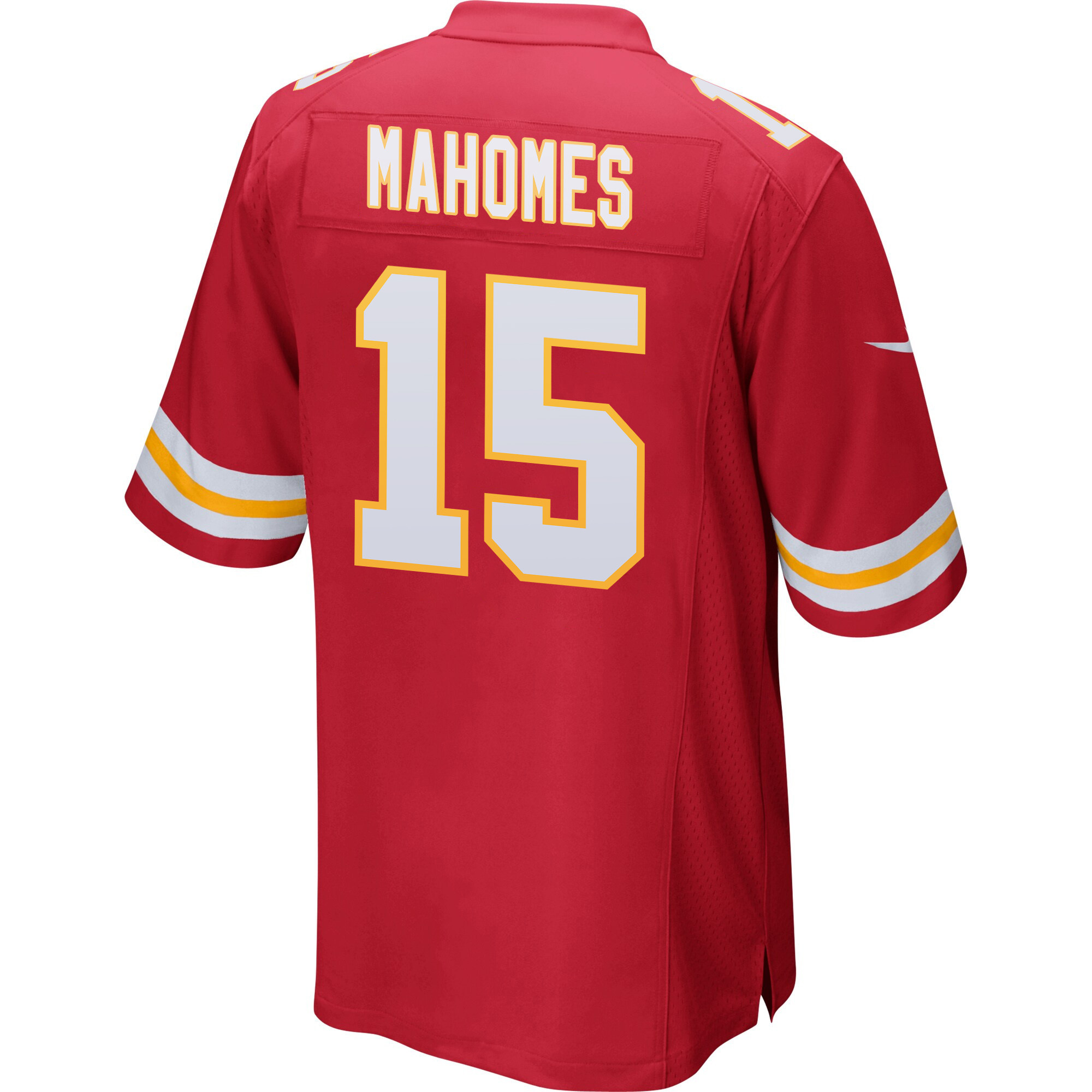 Patrick Mahomes 15 Kansas City Chiefs Super Bowl LVIII Champions 4 Stars Patch Game Red NFL Jersey Men's