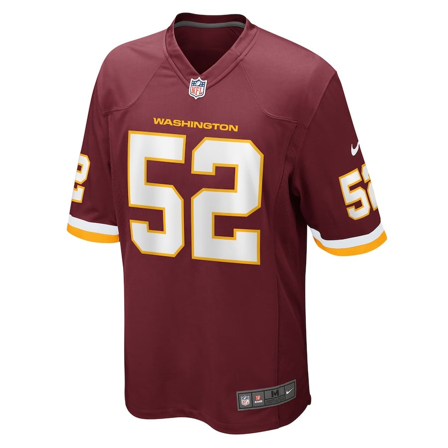 Jamin Davis 52 Washington Commanders Team Game Burgundy NFL Jersey Men's