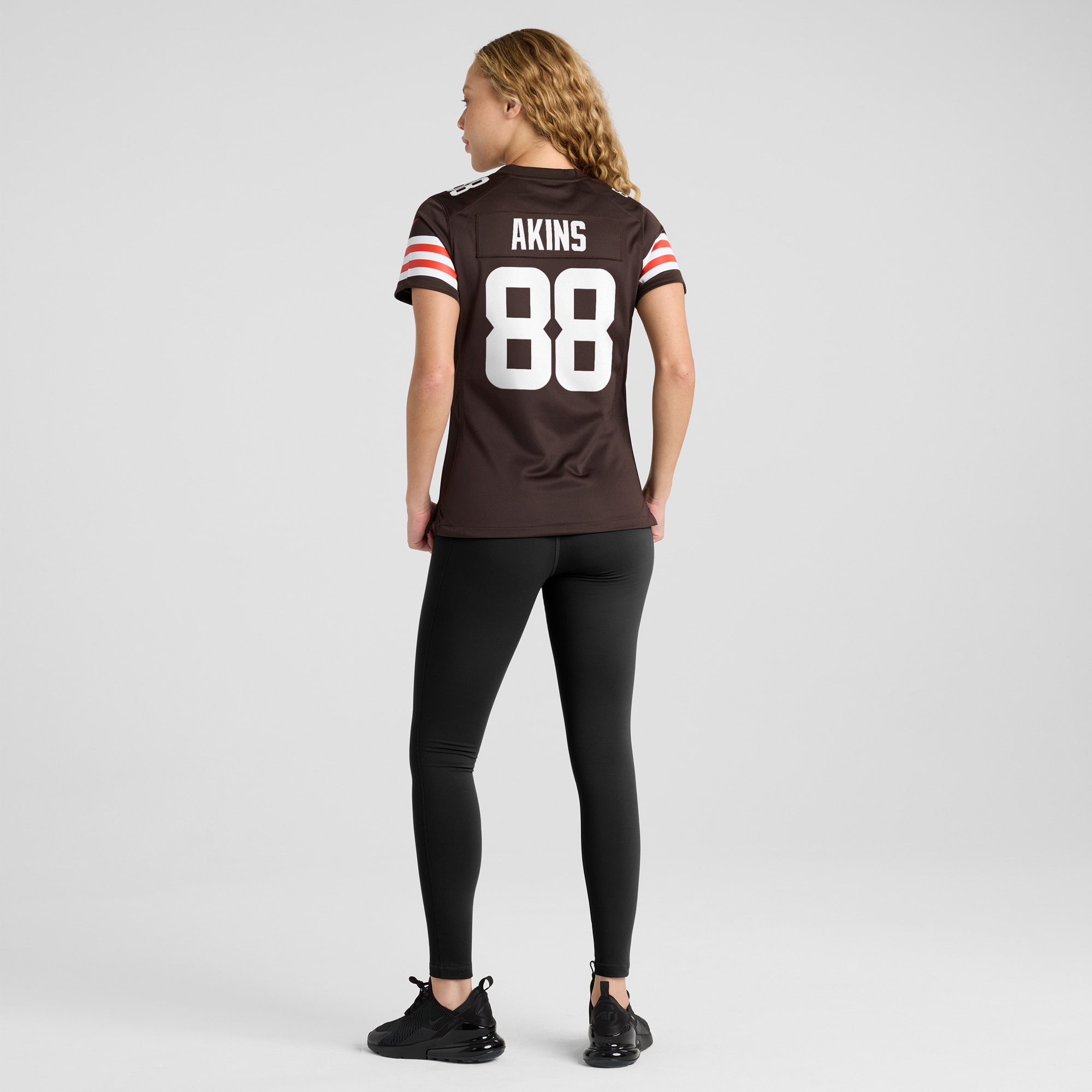 Cleveland Browns Akins Brown Game NFL Jersey Women's
