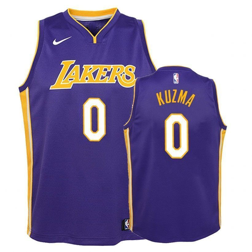 Los Angeles Lakers Kyle Kuzma 0 Statet Purple NBA Jersey Youth