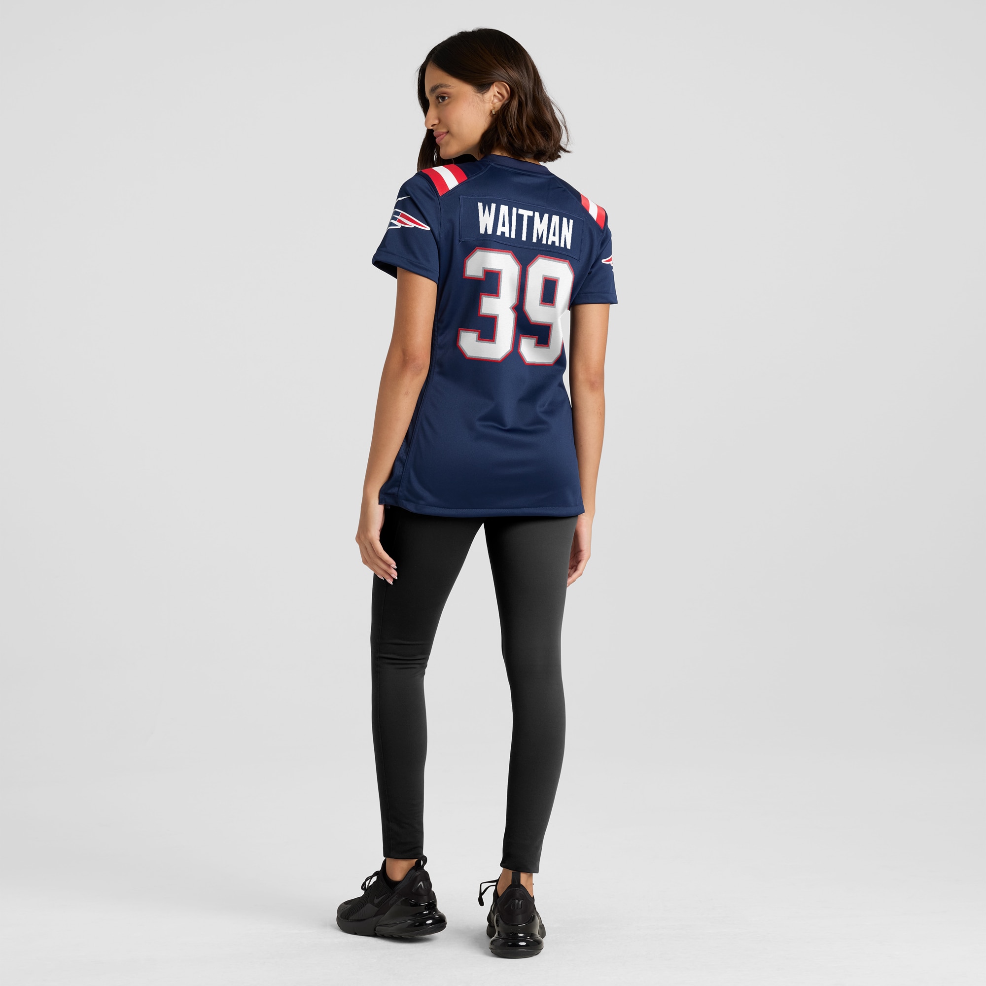 New England Patriots Corliss Waitman Navy Team Game NFL Jersey Women's