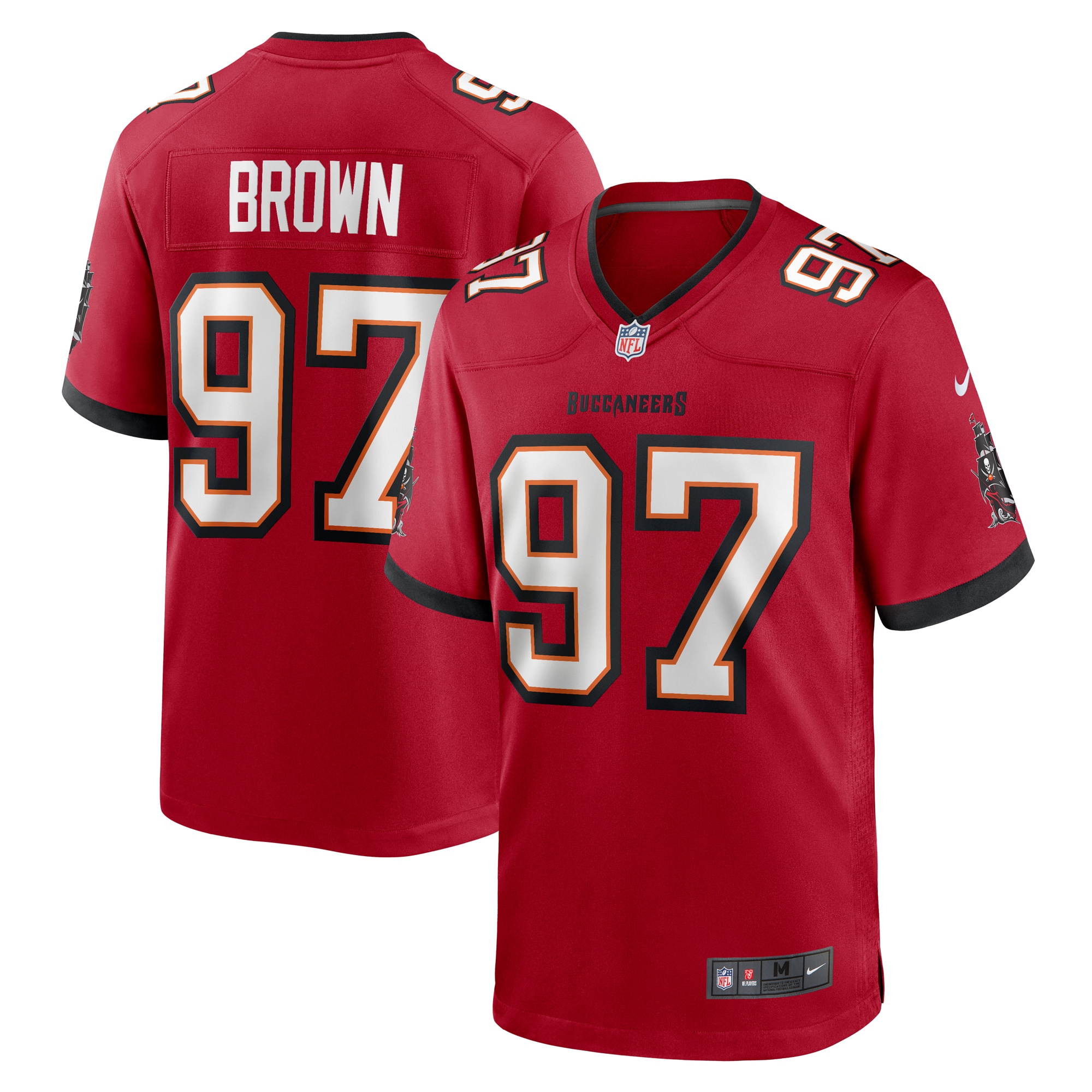 Tampa Bay Buccaneers Earnest Brown IV Red Game NFL Jersey Men's