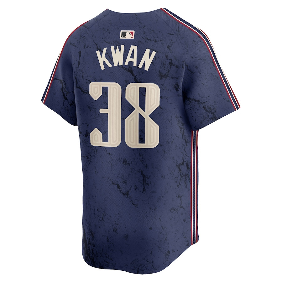 Steven Kwan 38 Cleveland Guardians 2024 City Connect Limited Navy MLB Jersey Men's