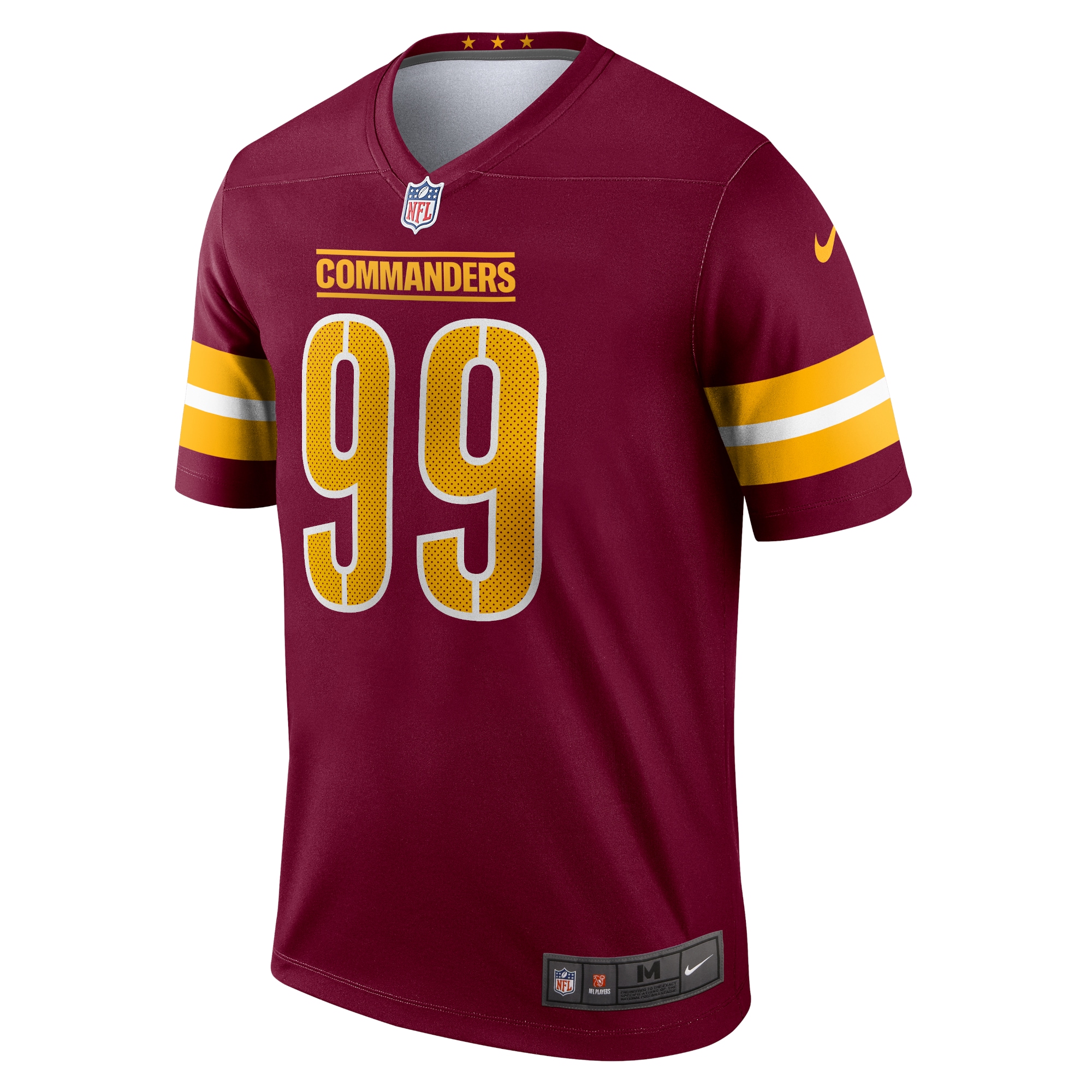 Washington Commanders Chase Young Burgundy Team Legend Player Performance Top NFL Jersey Men's