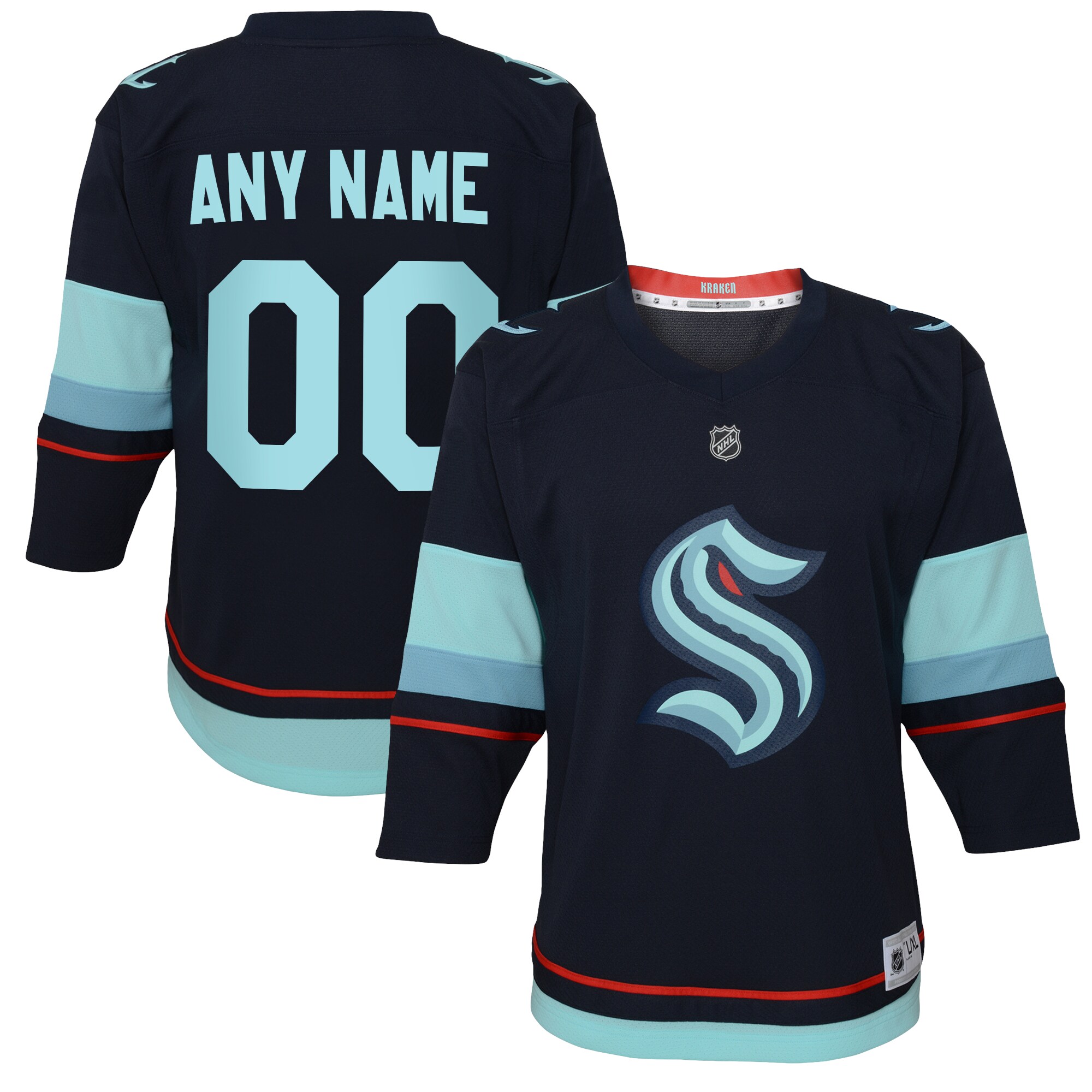 Seattle Kraken Navy Home Custom NHL Jersey Youth
