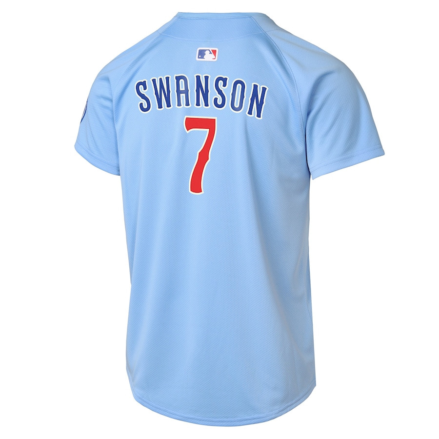 Dansby Swanson 7 Chicago Cubs Limited Alternate 2 Baby Blue MLB Jersey Youth