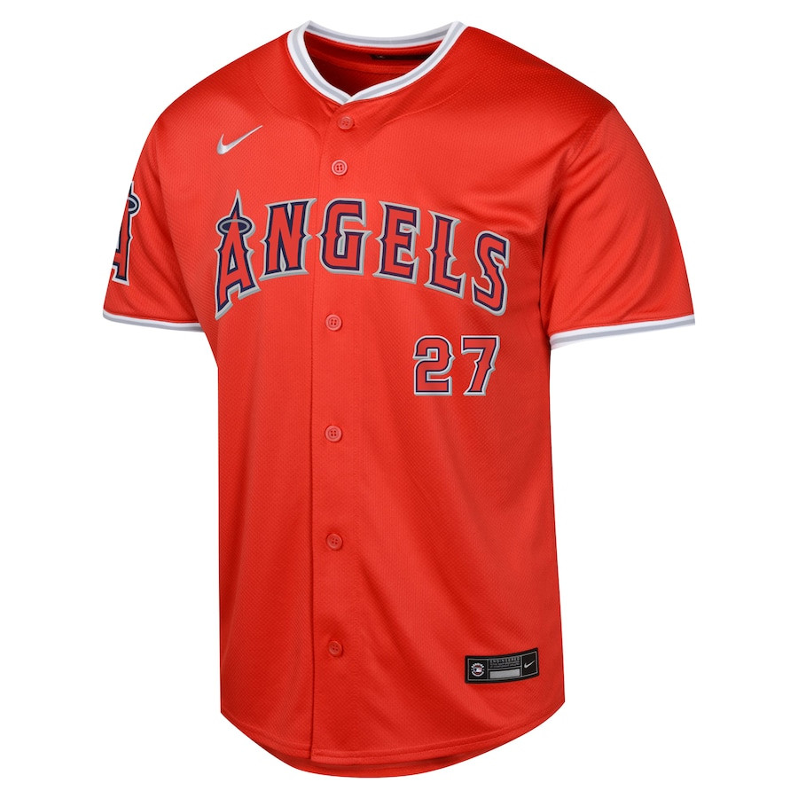 Mike Trout 27 Los Angeles Angels Alternate Limited Red MLB Jersey Youth