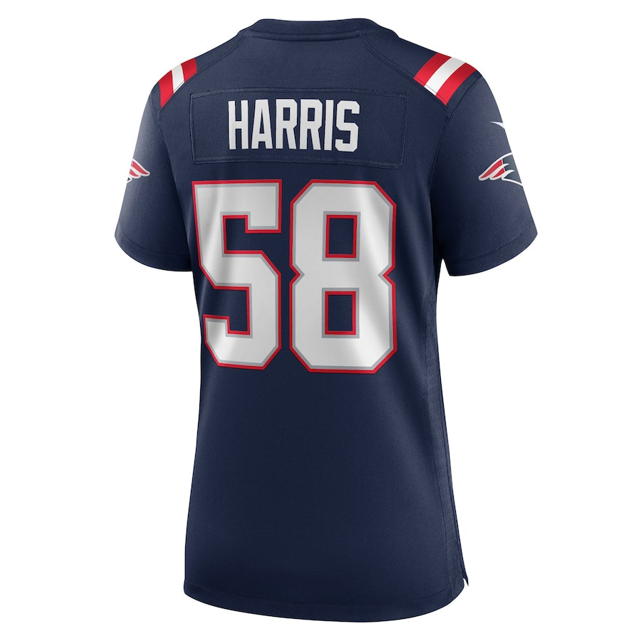Marcus Harris 58 New England Patriots Team Game Navy NFL Jersey Women's