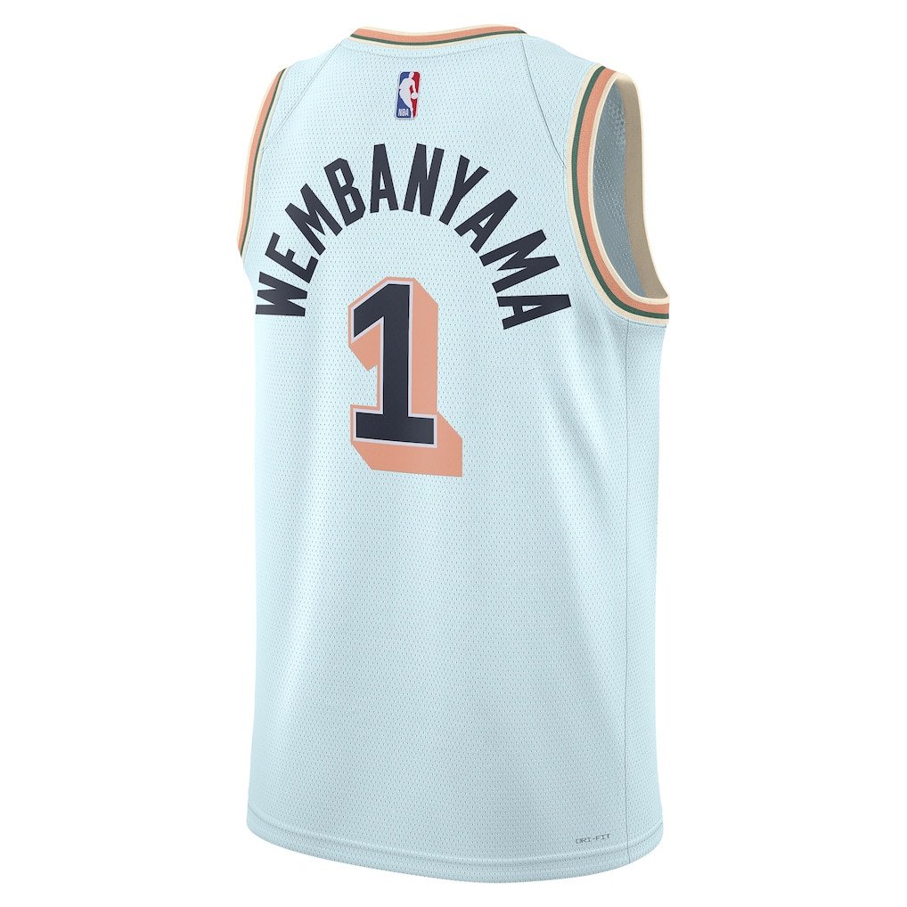 Victor Wembanyama 1 San Antonio Spurs Unisex 2024/25 Swingman Player City Edition Light Blue NBA Jersey Unisex