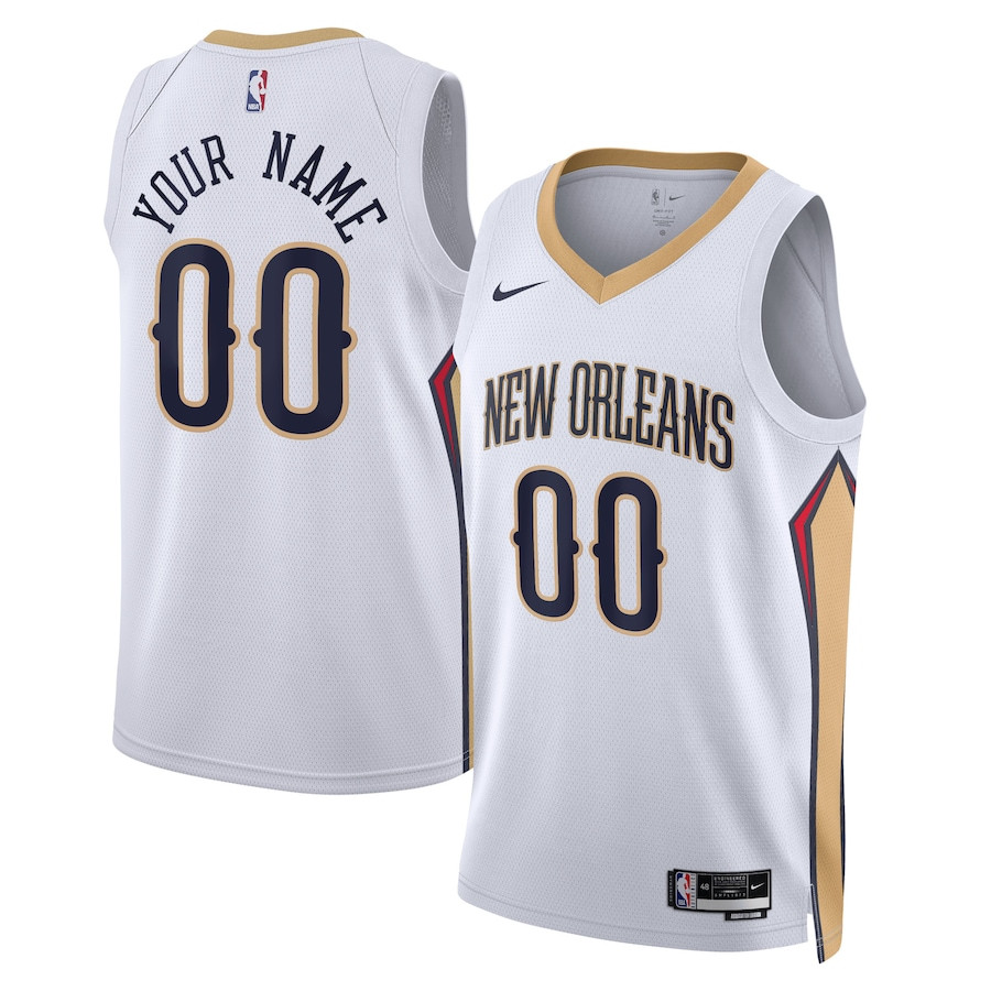 New Orleans Pelicans 2023/24 Association Swingman Custom White NBA Jersey Men's