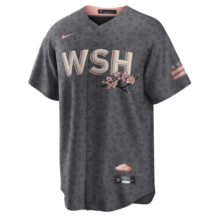 Stephen Strasburg 37 Washington Nationals City Connect Gray MLB Jersey Men's