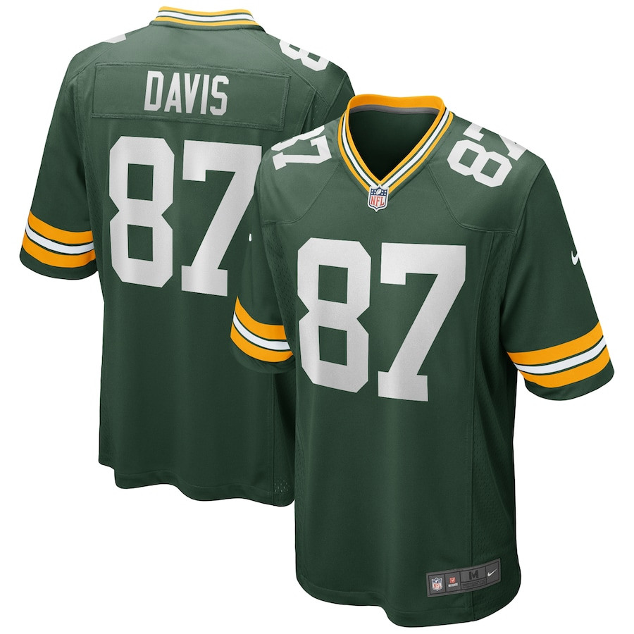 Willie Davis 87 Green Bay Packers Game Retired Green NFL Jersey Men's