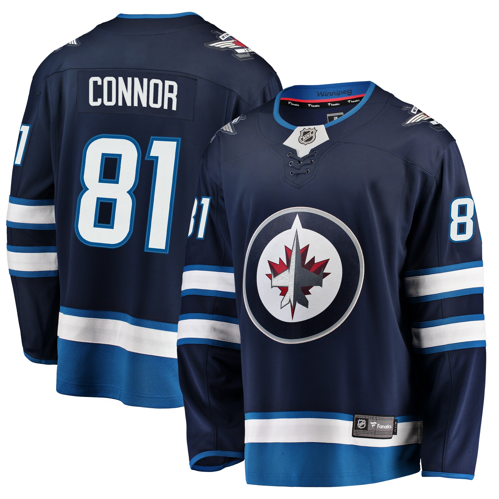 Winnipeg Jets Kyle Connor Navy Breakaway NHL Jersey Men's