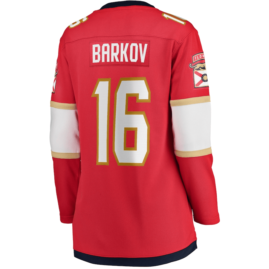 Aleksander Barkov 16 Florida Panthers 2024 Stanley Cup Final Home Breakaway Player Red, Women NHL Jersey Women's