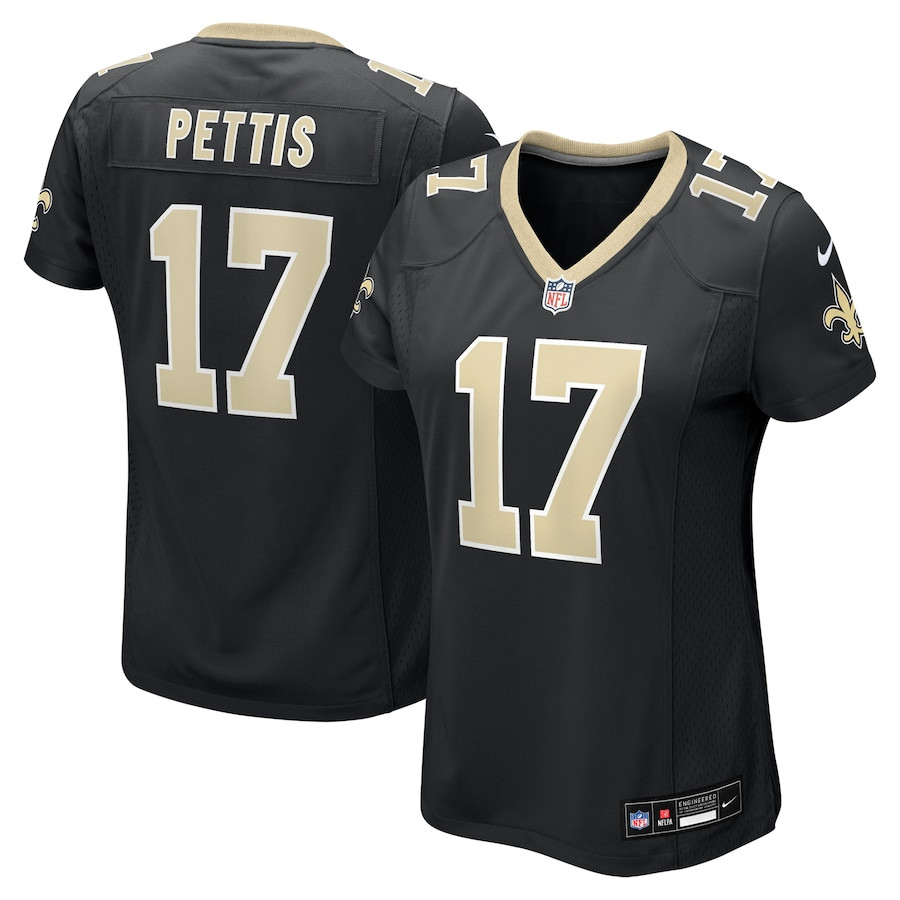Dante Pettis 17 New Orleans Saints Game Black NFL Jersey Women's